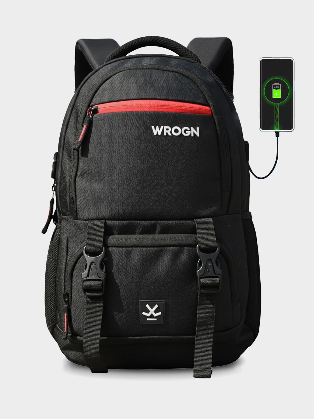 WROGN Unisex Backpack 23L with USB Charging