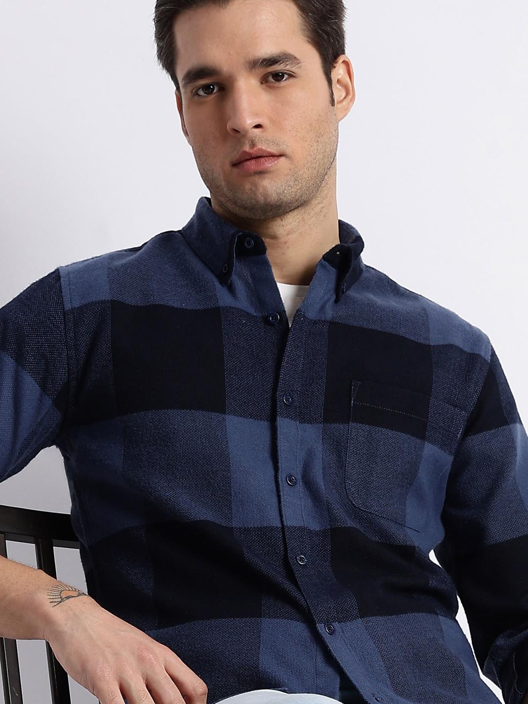 HERE&NOW Men Slim Fit Buffalo Checks Shirt - Image 1