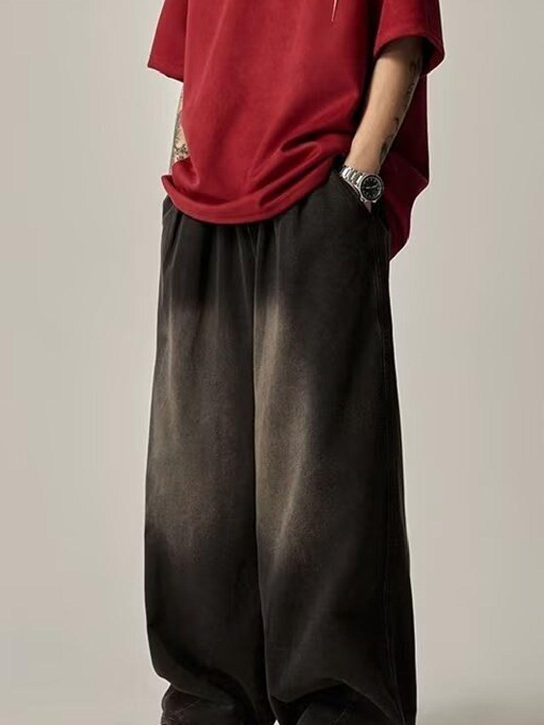 StyleCast Men Wide Leg Mid-Rise Light Fade Jeans
