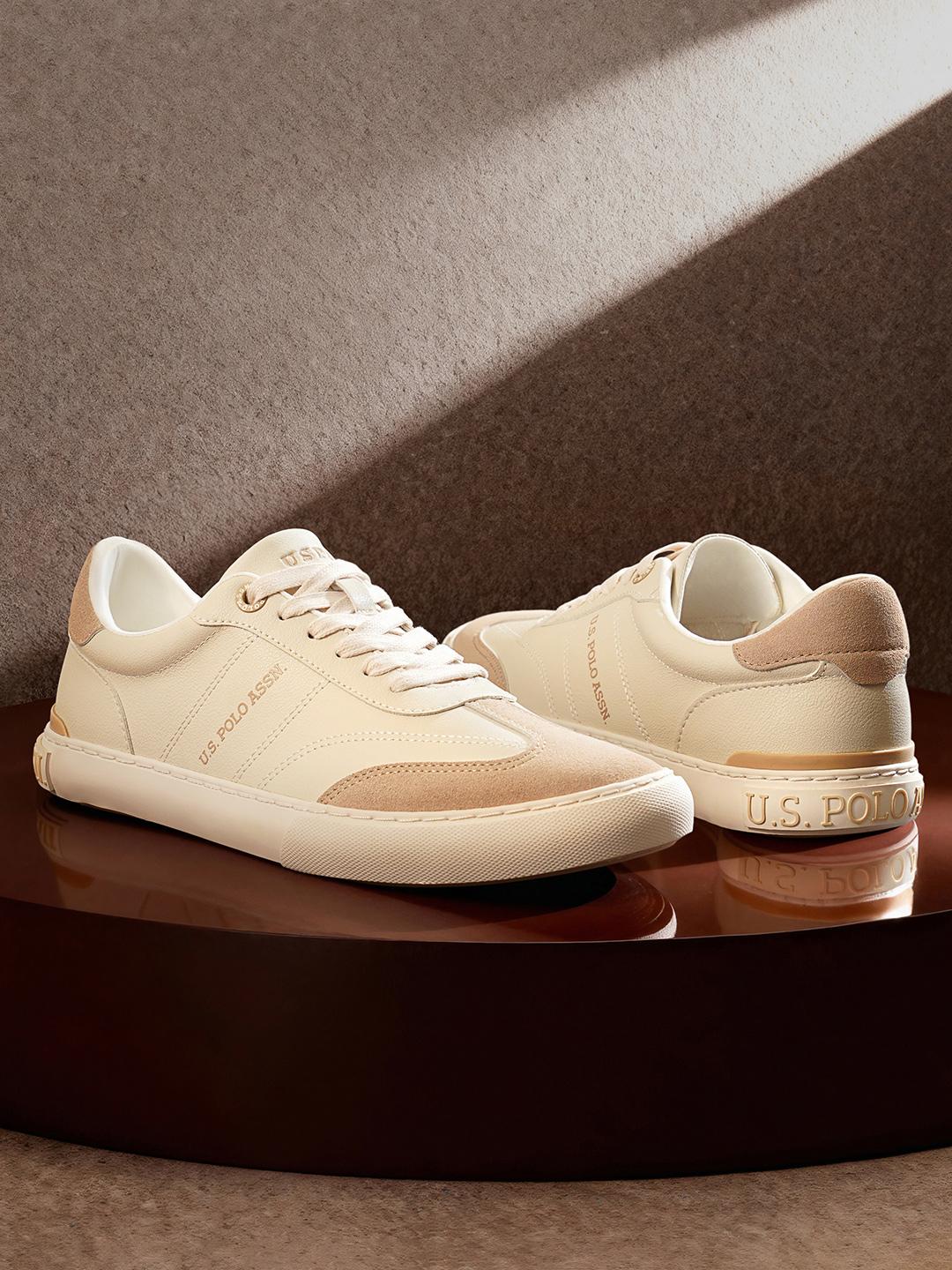 U.S. Polo Assn. Men GIAN 3.0 Beige Retro Sneakers