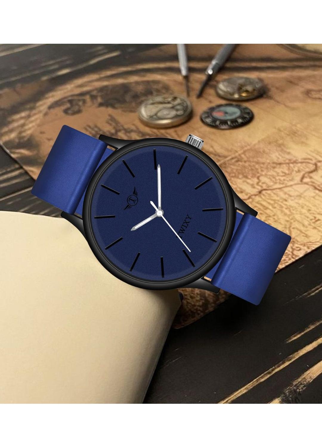 Buy TWIXY Men Brass Dial & Straps Analogue Watch TYW-4 BLUE