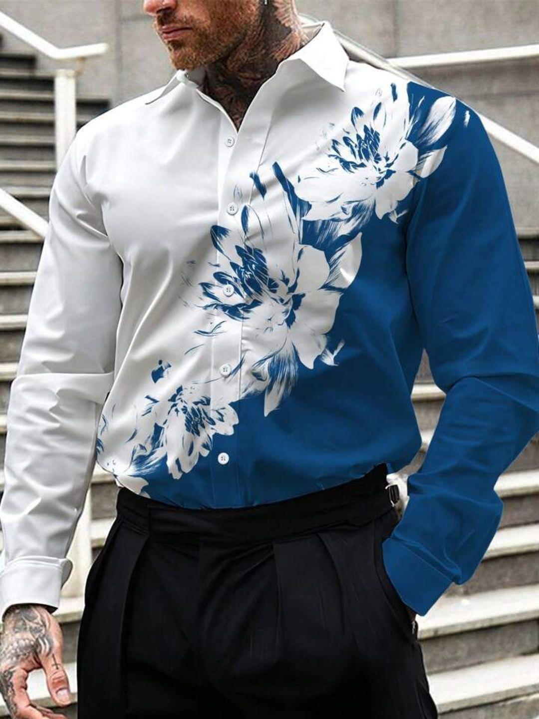 KLYZEE Men Floral Printed Casual Shirt - Image 1