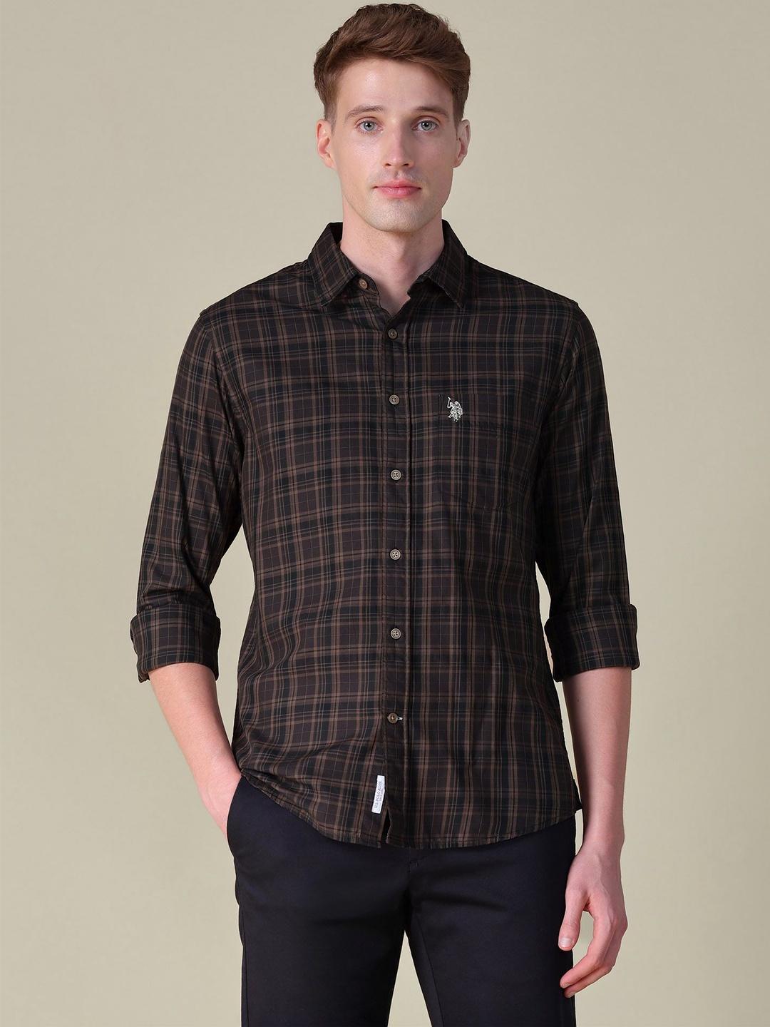 U.S. Polo Assn. Tartan Checked Giza Cotton Shirt - Image 1