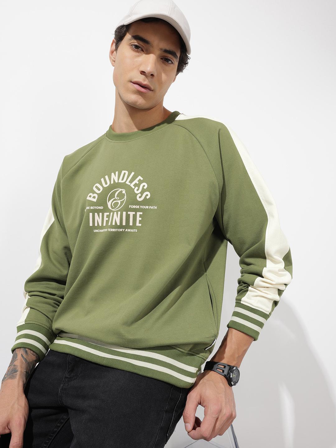 Roadster Life Co. Oversized Typography Printed Sweatshirt