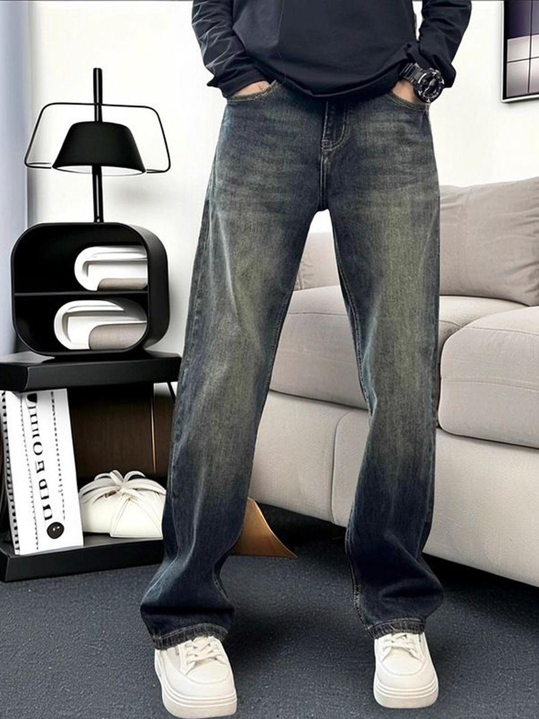 StyleCast Men Straight Fit Mid-Rise Light Fade Jeans
