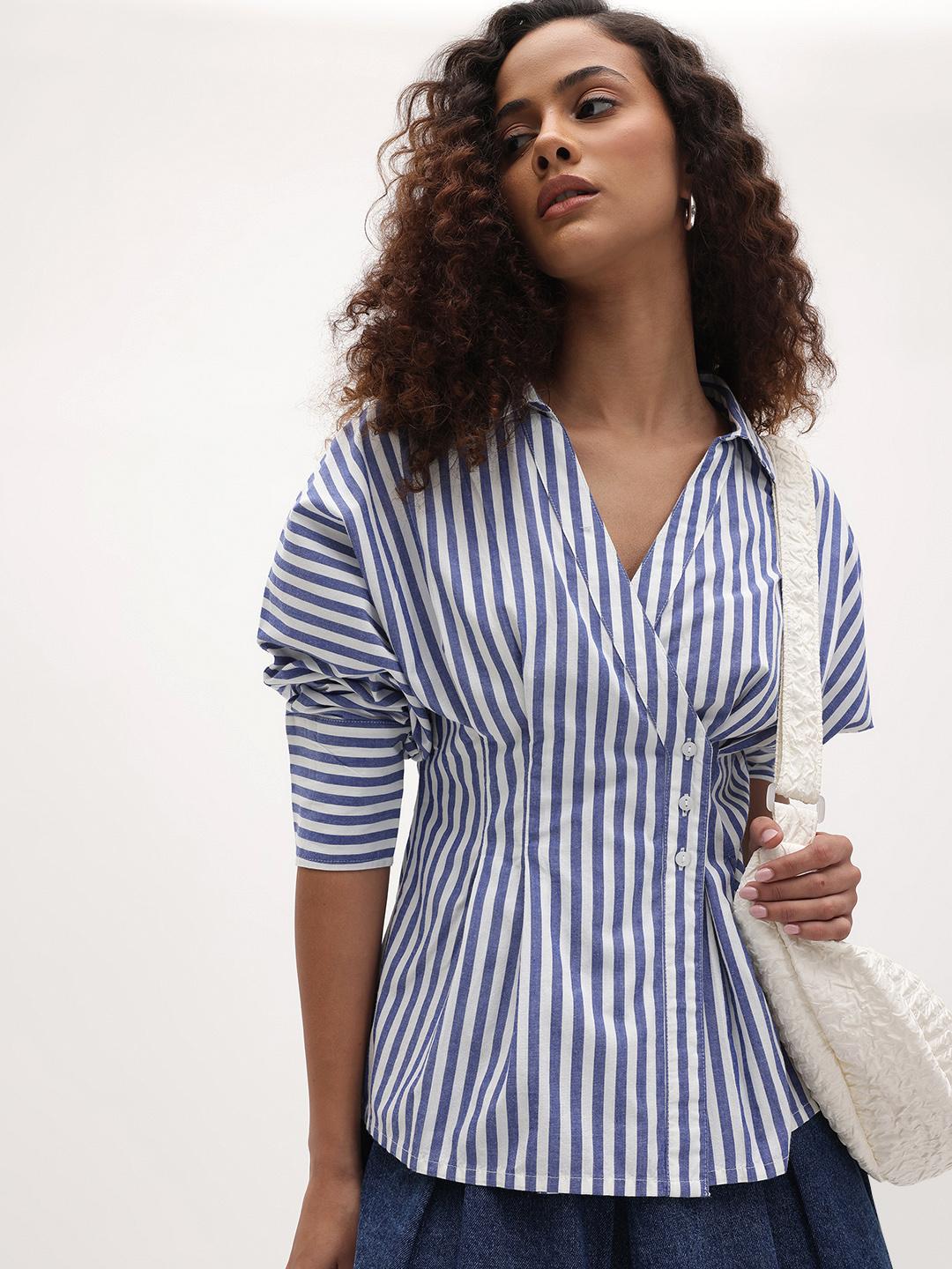 Buy The Roadster Life Co. Pure Cotton Classic Striped Casual Shirt
