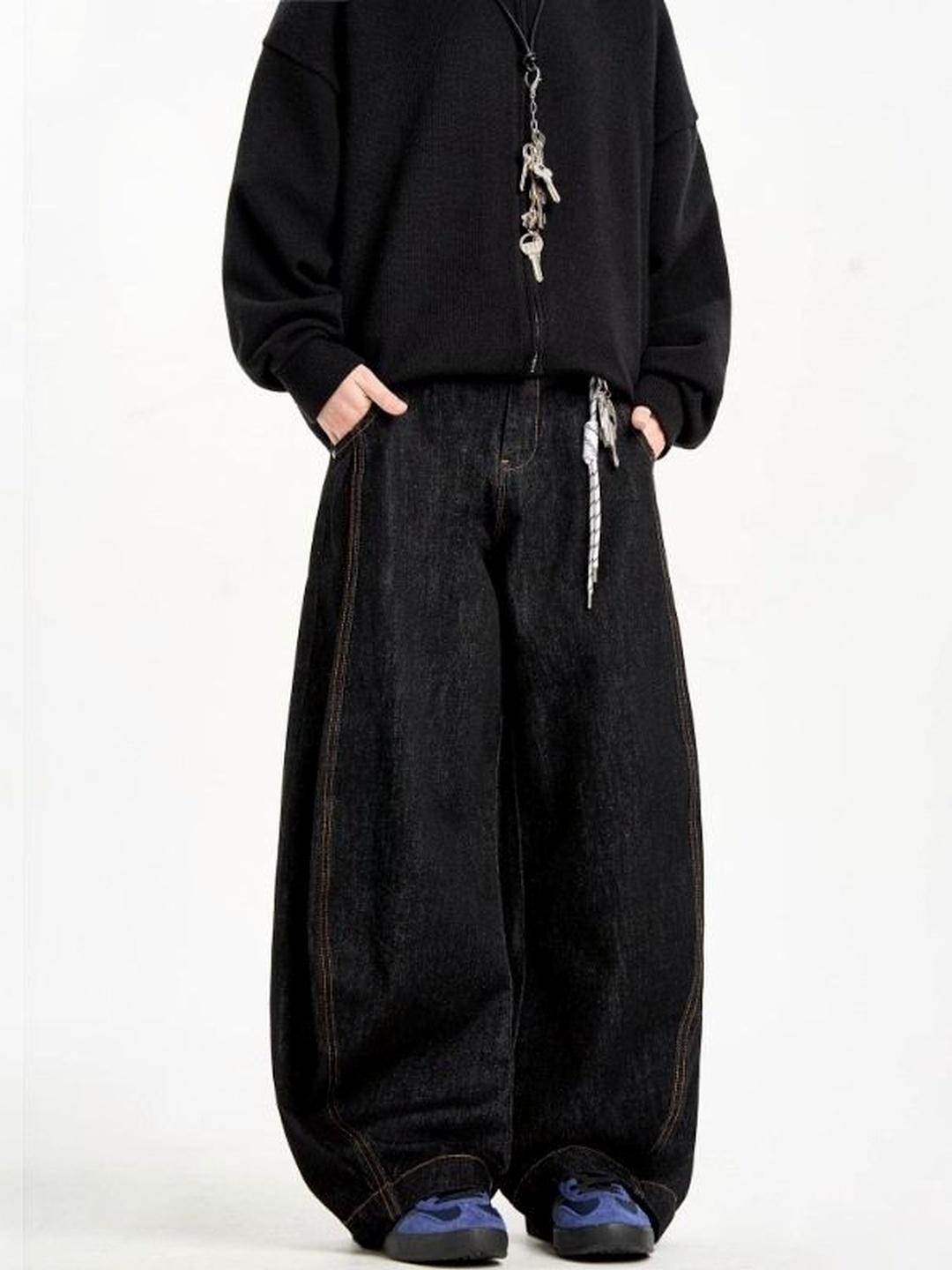 StyleCast Men Wide Leg High-Rise Jeans - Image 1