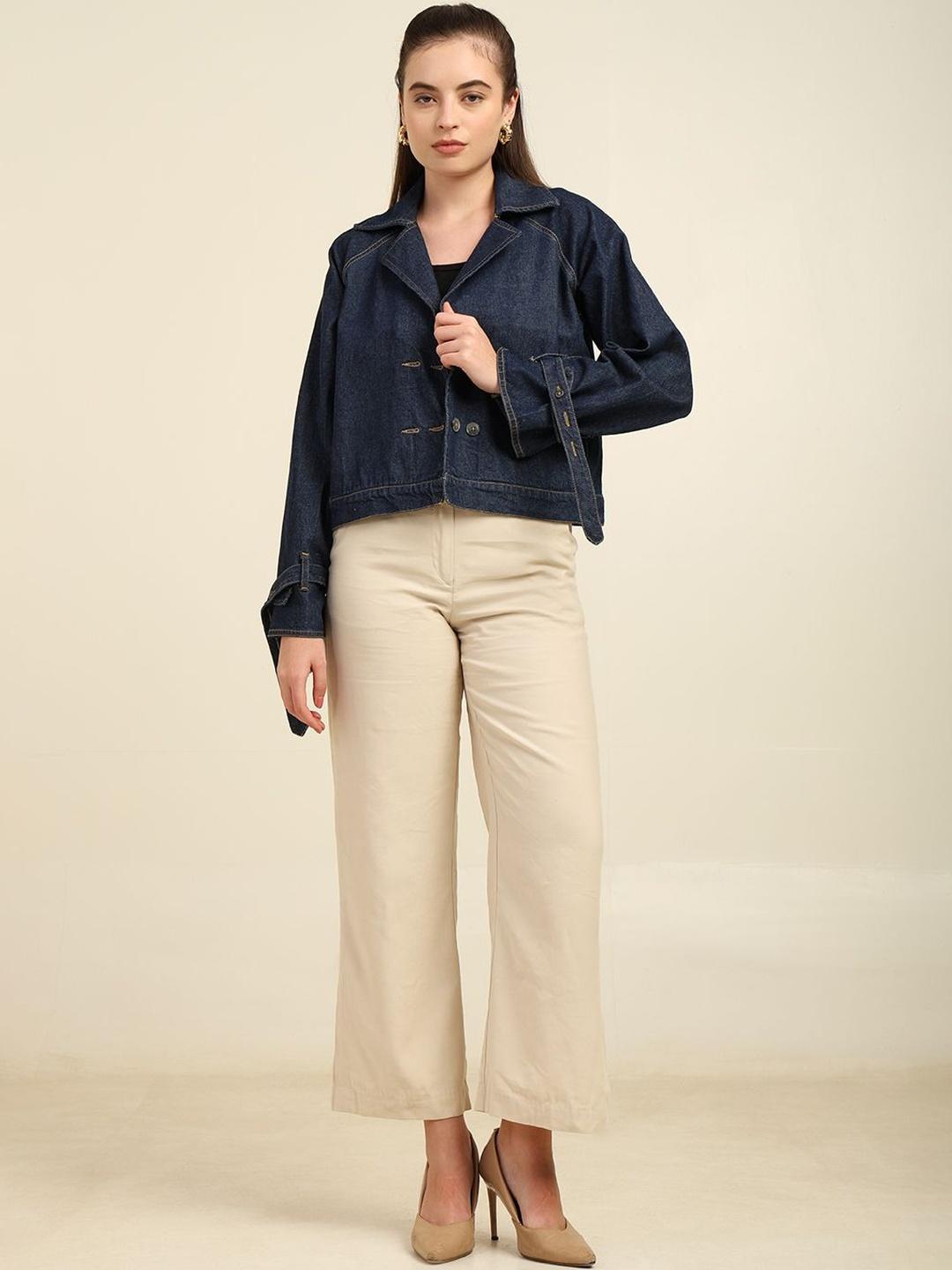 7OUNCE Women Lightweight Denim Jacket Blue - Image 1