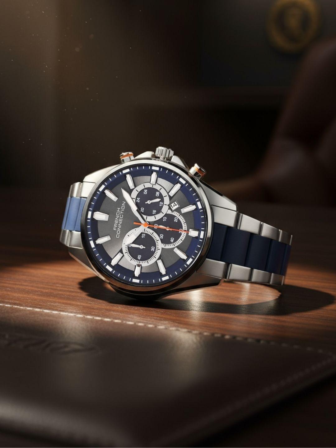 French Connection Men Dial & Stainless Steel Bracelet Style Straps - Image 1