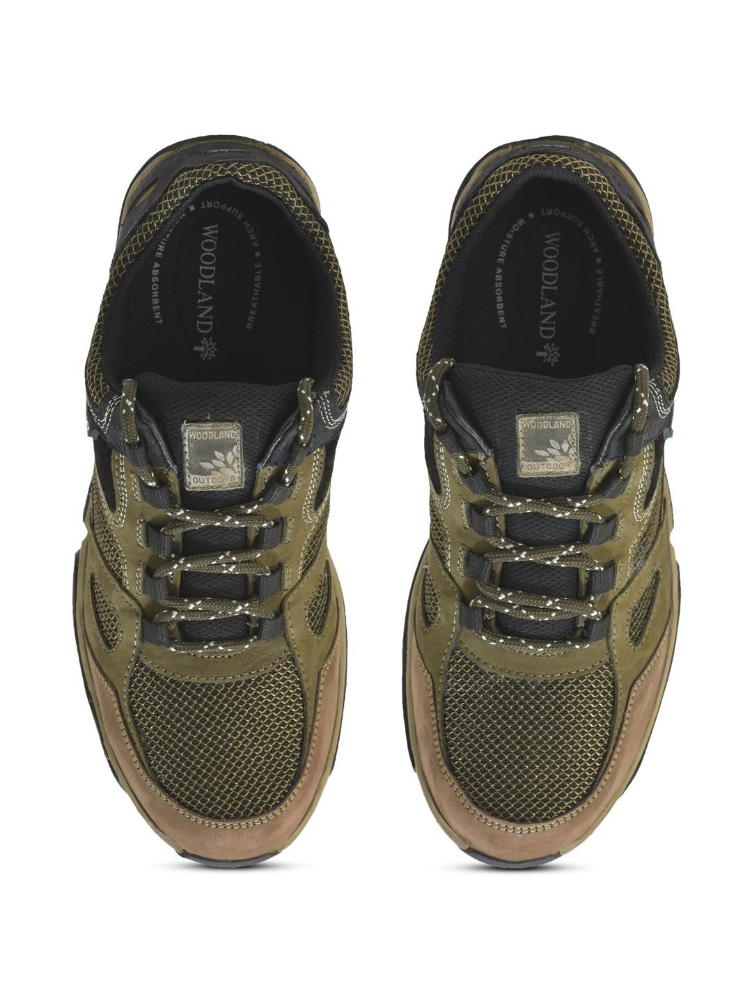 Woodland Men Textured Nubuck Trekking Shoes