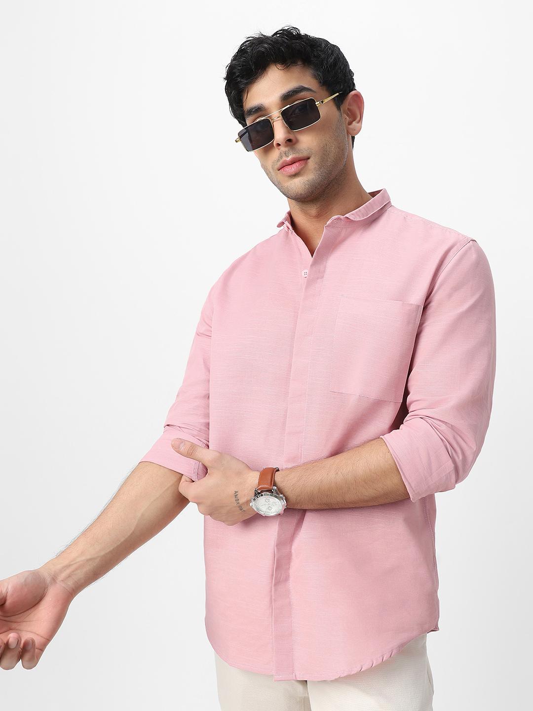 Urbano Fashion Men Slim Collar Cotton Casual Shirt - Image 1