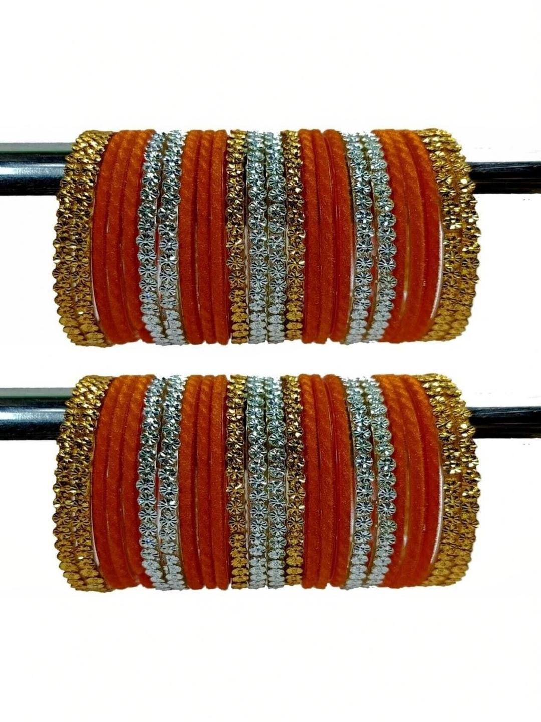 Buy SAND Orange Glass Artificial Stones Bangle - Bangle for Women