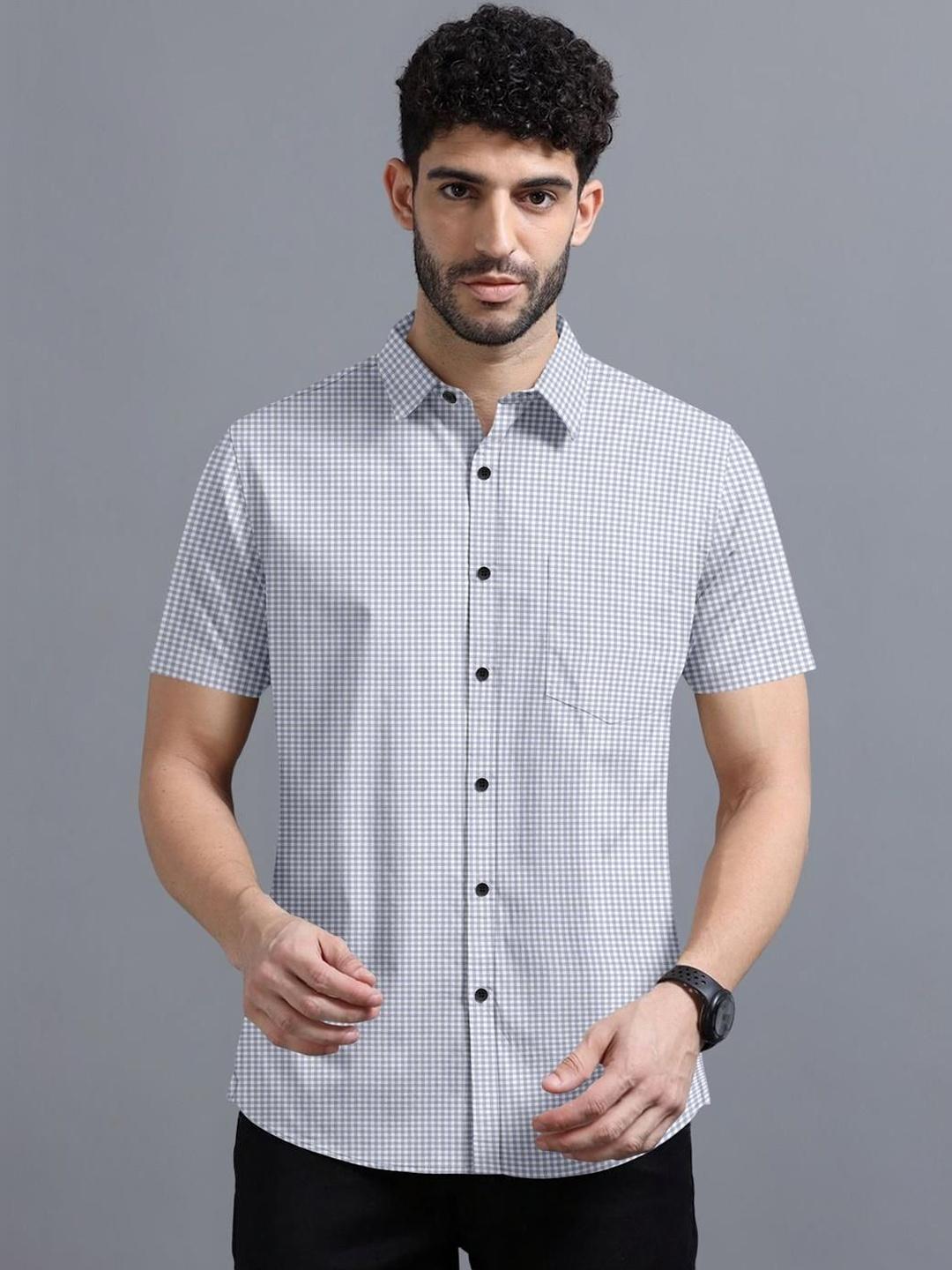 【CTHY】LUXURY MATERIAL CLASSIC SHIRTS Buy VTEXX Men Standard Checked Casual Shirt - Shirts for Men