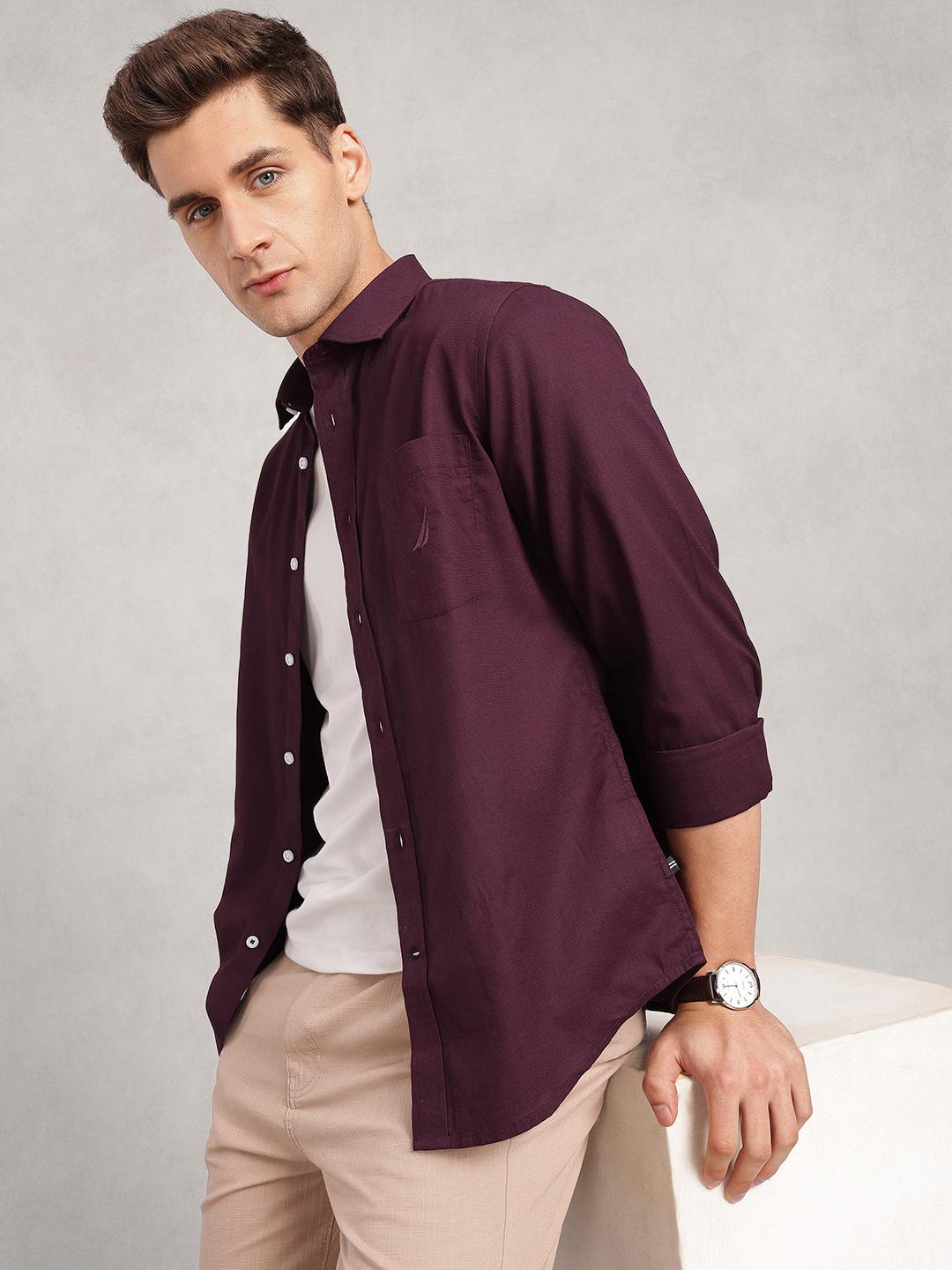 Nautica Slim Fit Cotton Casual Shirt - Image 1