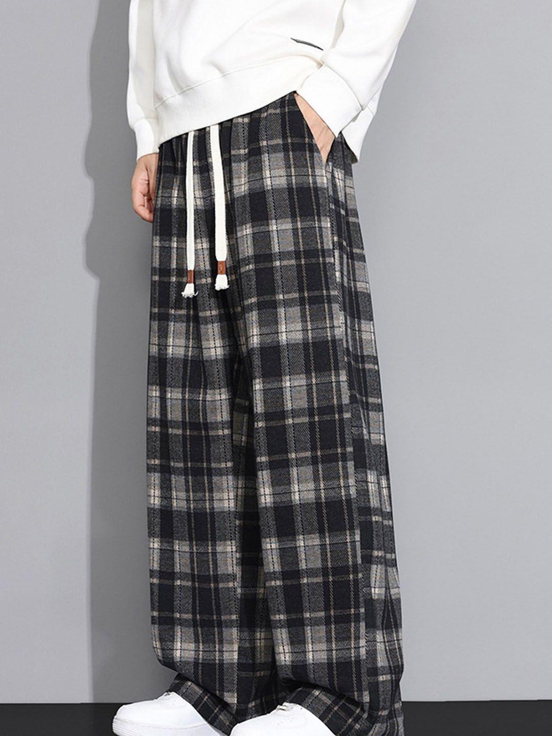 StyleCast Men Checked Easy Wash Trousers - Image 1