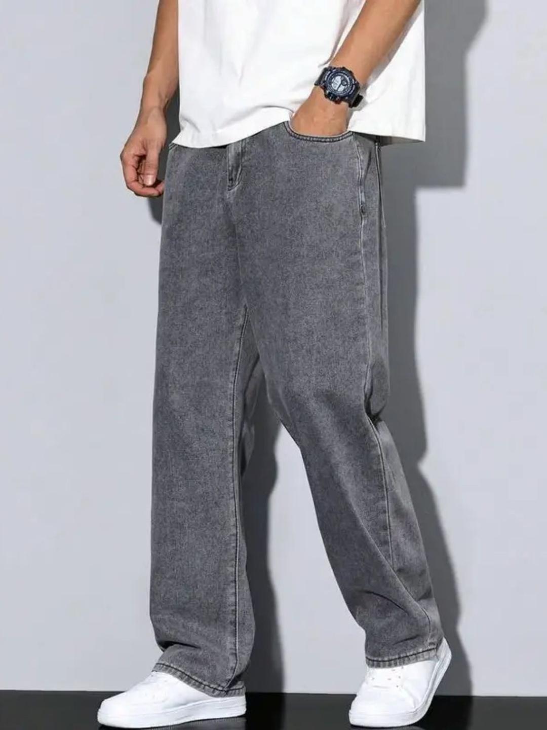 COMFITS Men Classic Relaxed Fit Mid-Rise Light Fade Stretchable Jeans