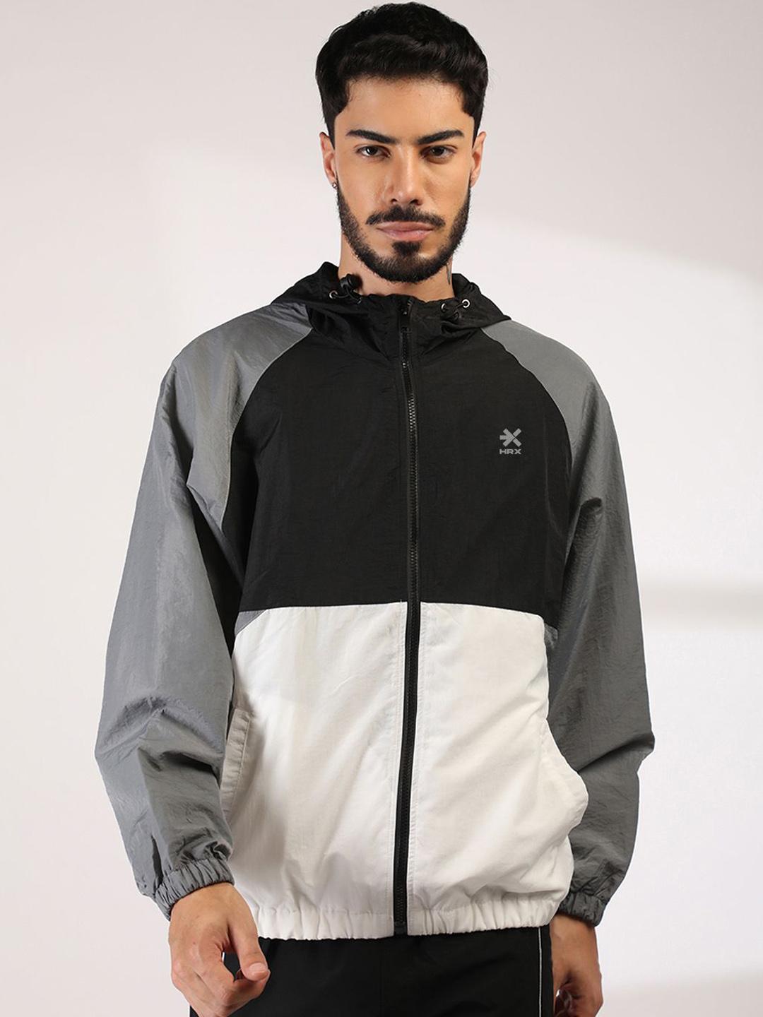 Buy HRX by Hrithik Roshan Men Hooded Colourblocked Windcheater