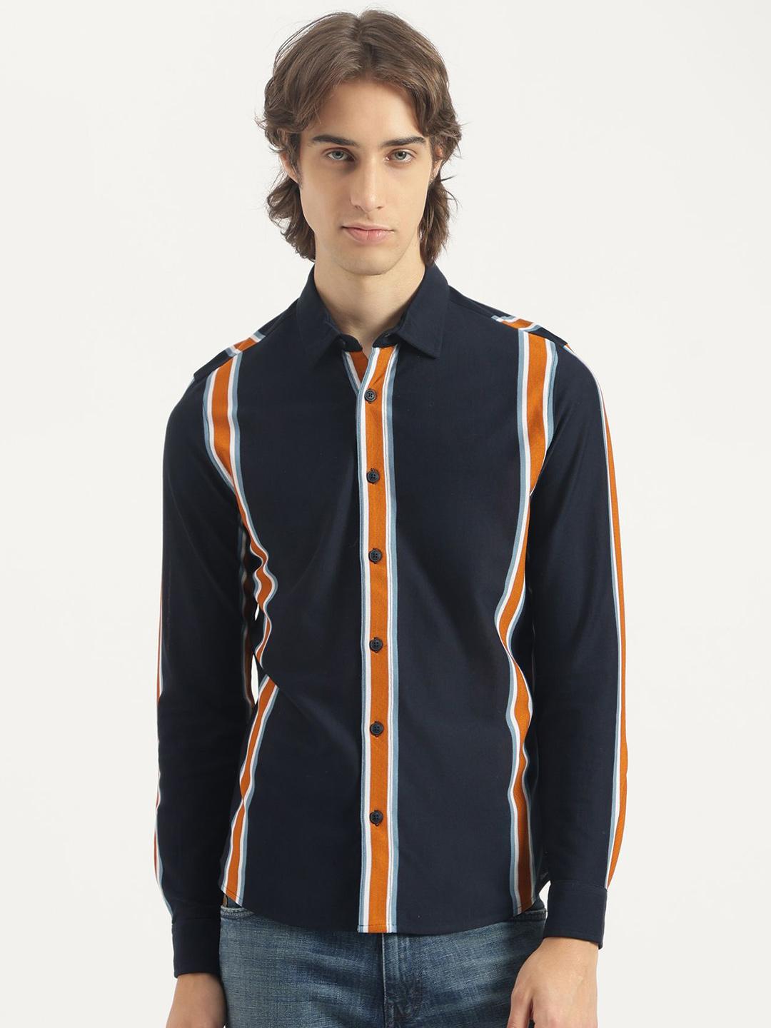 United Colors of Benetton Men Slim Fit Vertical Striped Shirt - Image 1