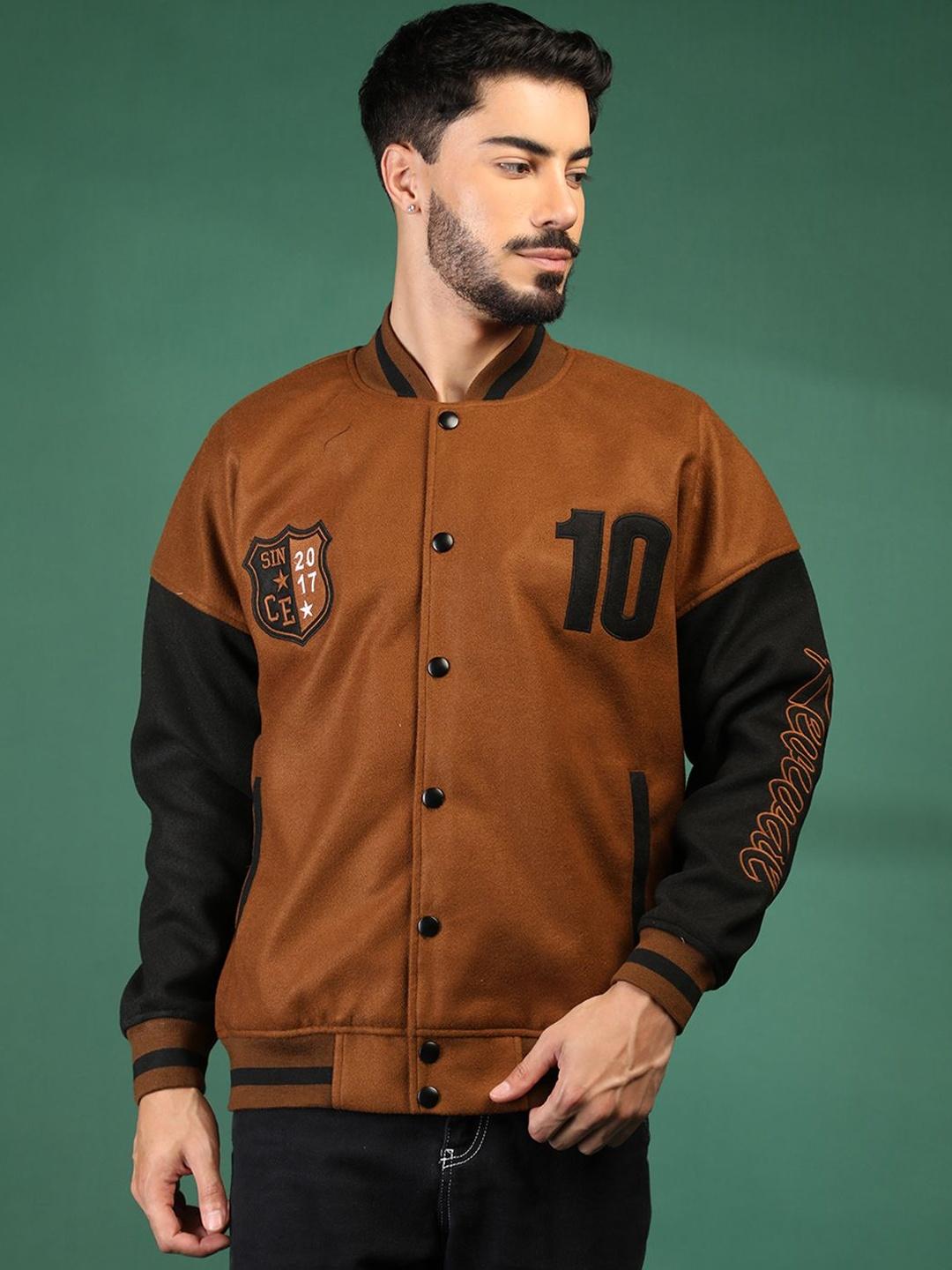 Buy Roadster Men Colourblocked Woollen Lightweight Outdoor Varsity