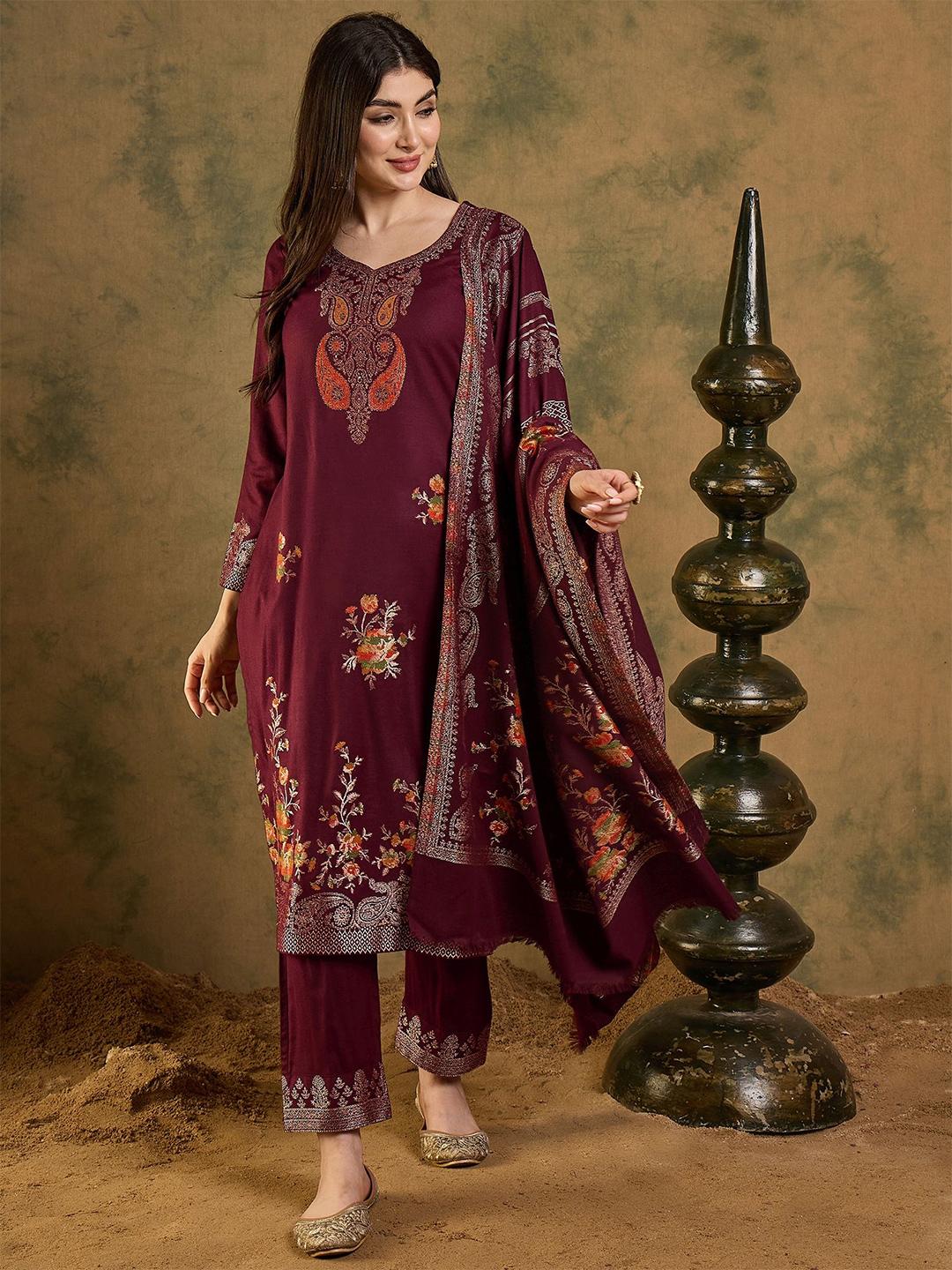 SAHASIKA Pashmina Unstitched Dress Material - Image 1