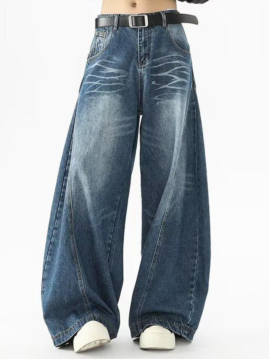 StyleCast Men Baggy Mid-Rise Light Fade Jeans
