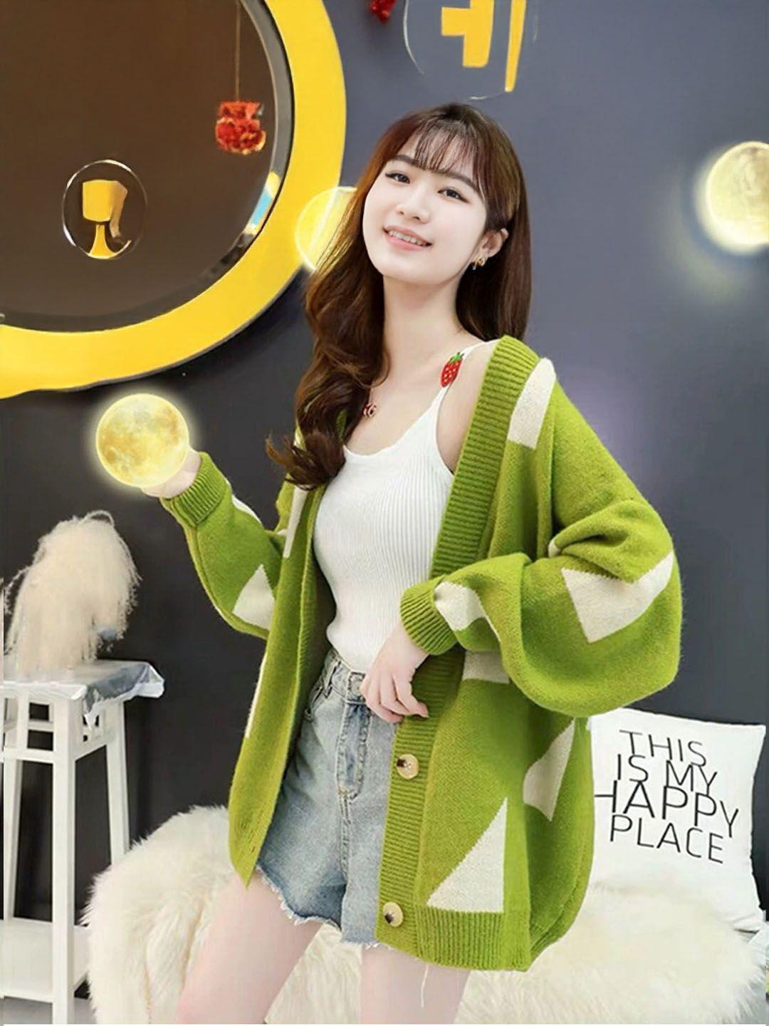 StyleCast Women Printed Long Sleeve Cardigan - Image 1