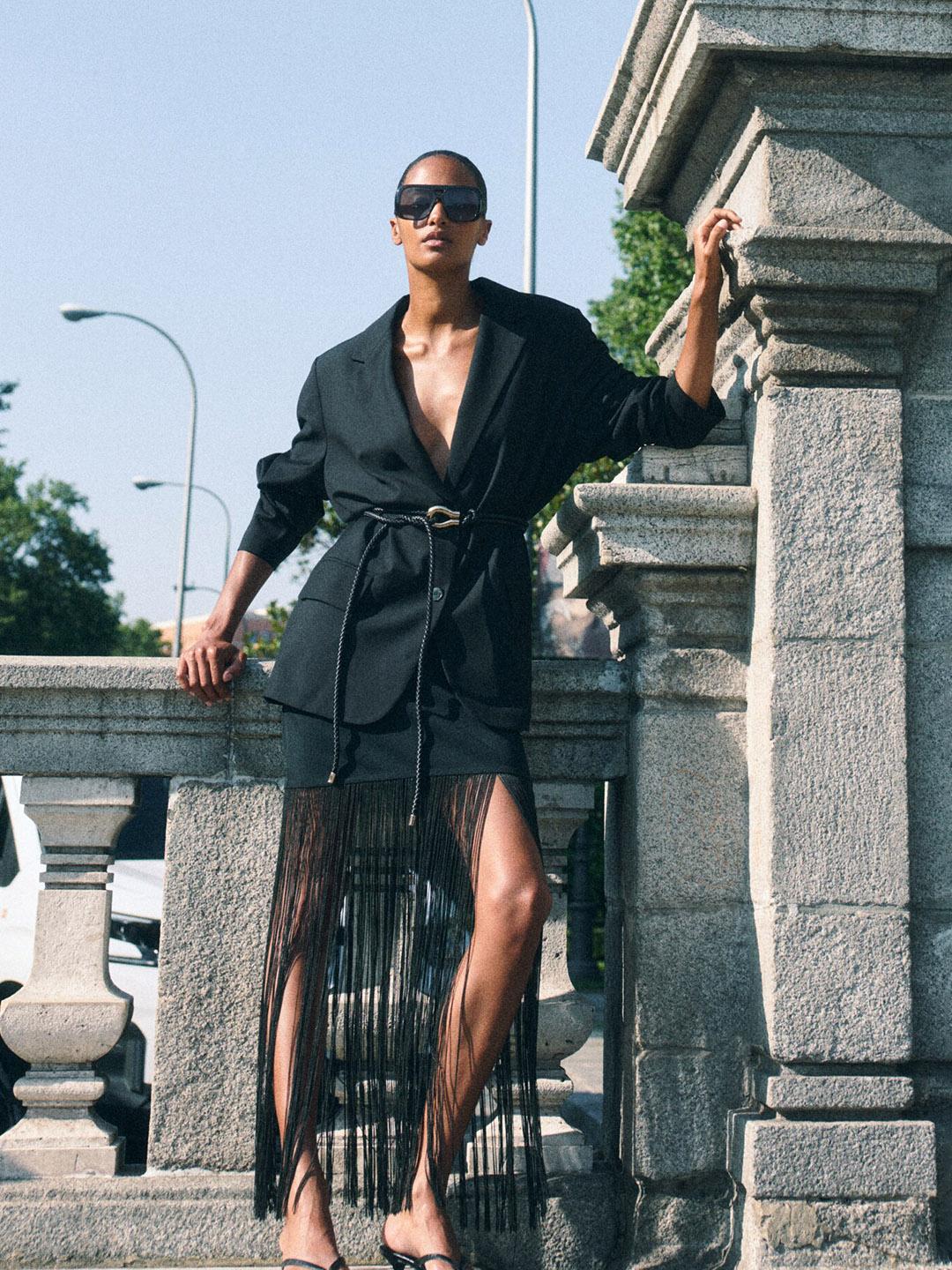 Buy H&M Fringe-Trimmed Skirt Skirts for Women 36368941 Myntra