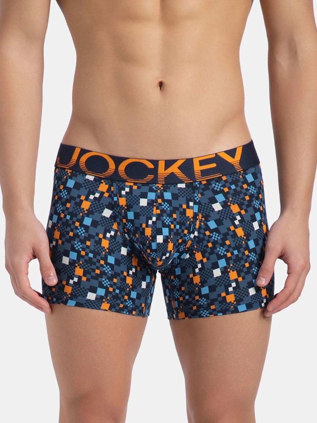 Jockey Printed Cotton Elastane Stretch Trunk