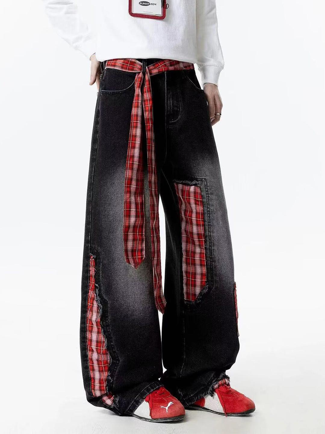 StyleCast Men Mid-Rise Wide Leg Light Fade Jeans