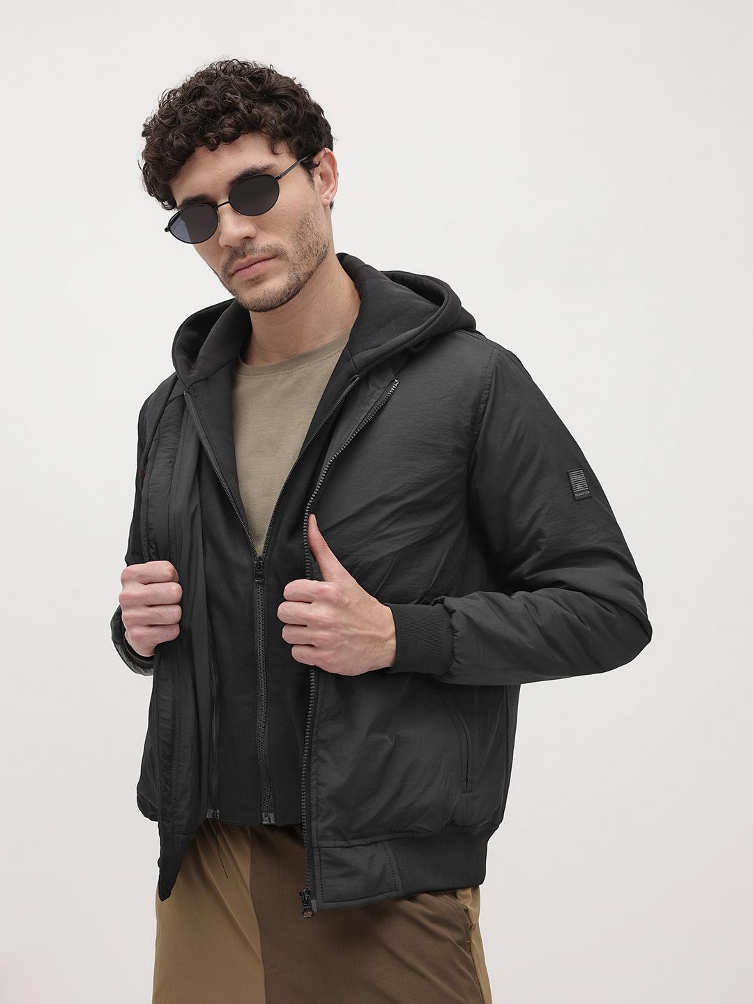Buy The Roadster Life Co. Bomber Jacket with Detachable Hood