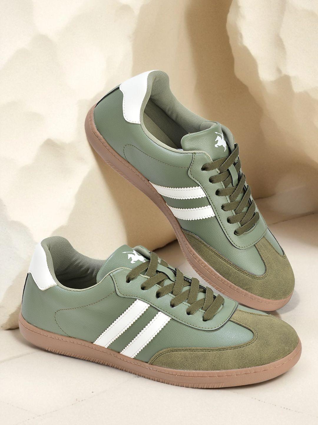 Cantabil Men Colourblocked Round Toe Lace-Up Sneakers