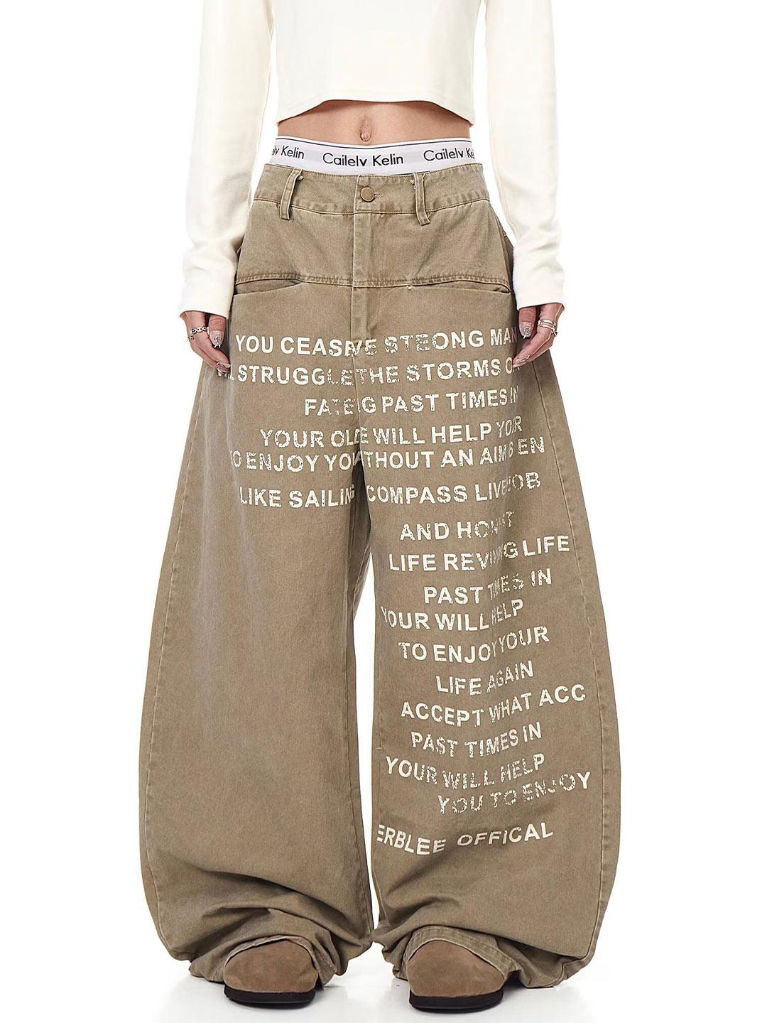 StyleCast x Revolte Men Typography Printed Flared Mid-Rise Light Fade