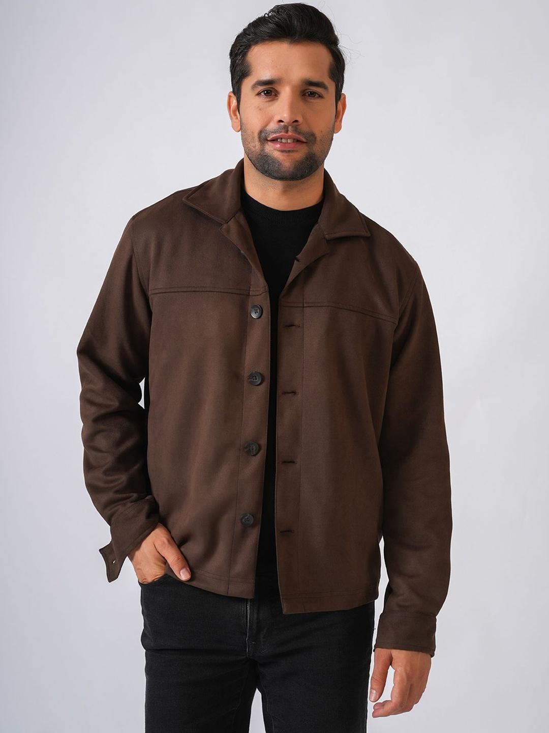 PERCH Suede Cut Spread Collar Jacket