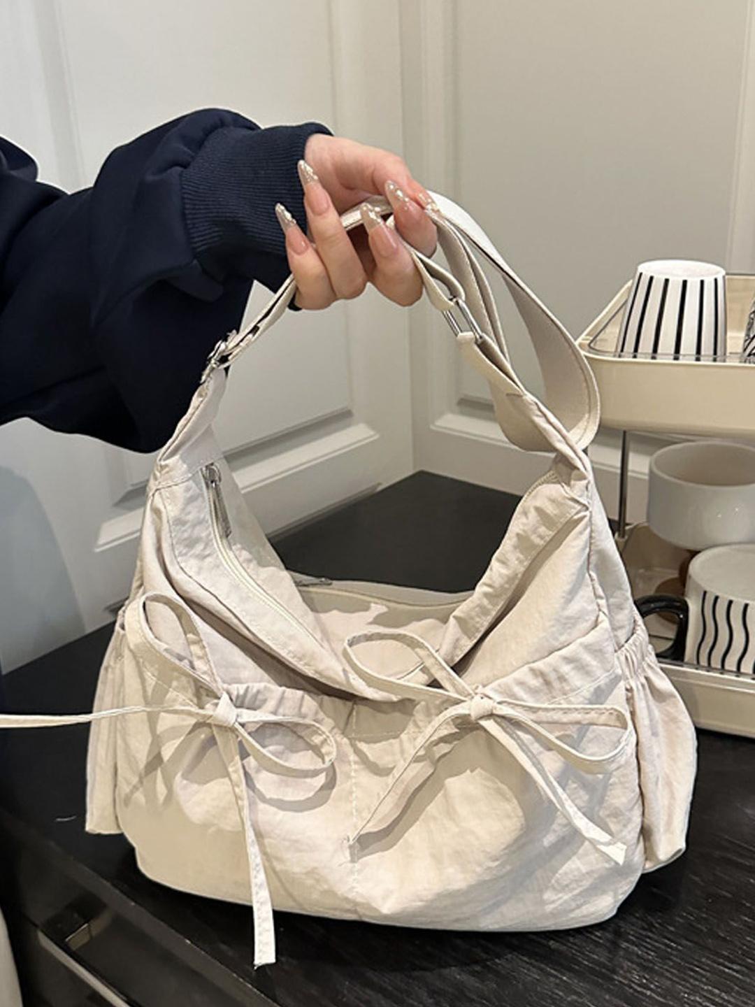 StyleCast Solid Medium Structured Shoulder Bag - Image 1