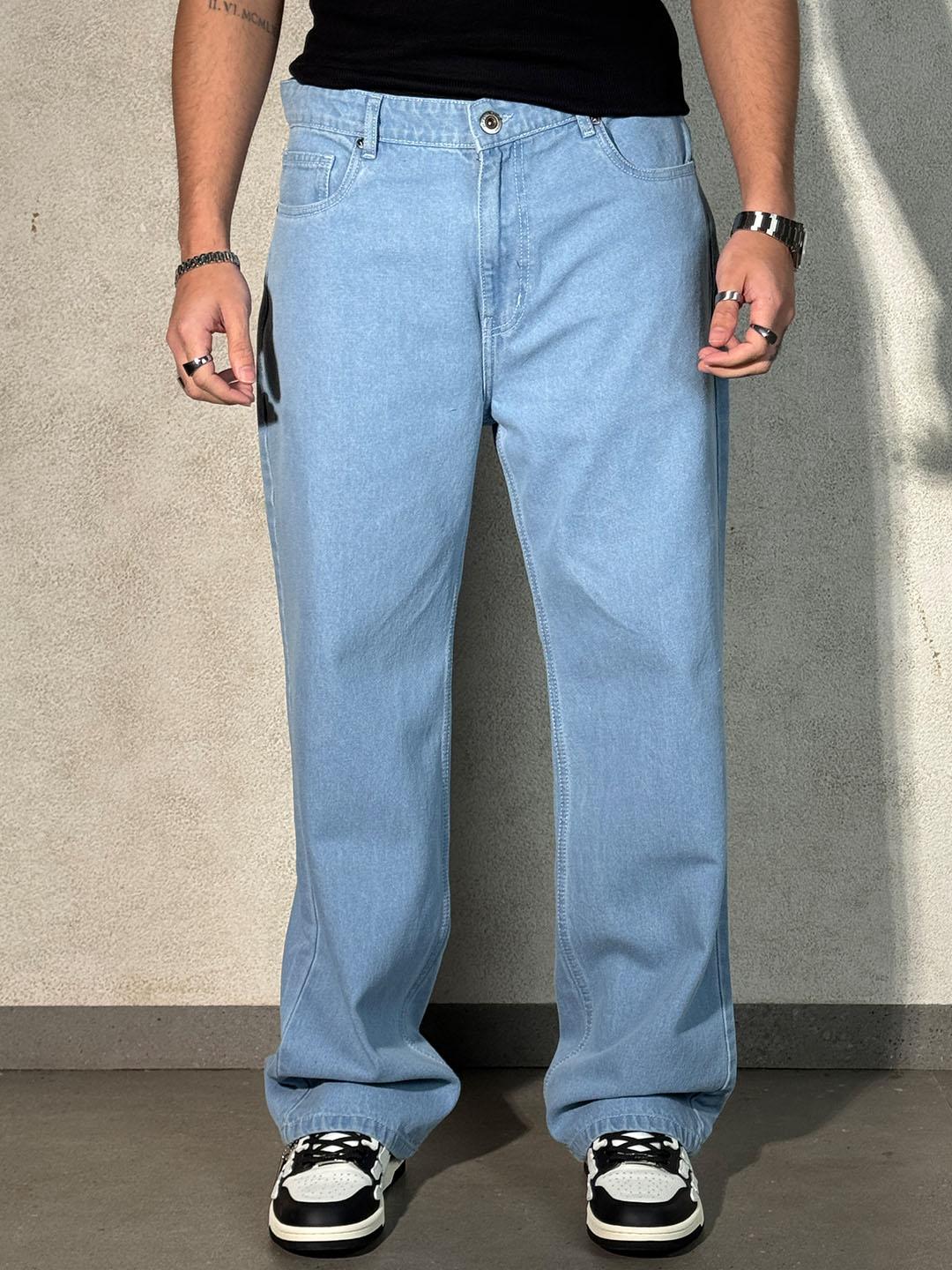 Buy Off Duty India Men Slate Blue Baggy Fit Rigid jeans - Jeans