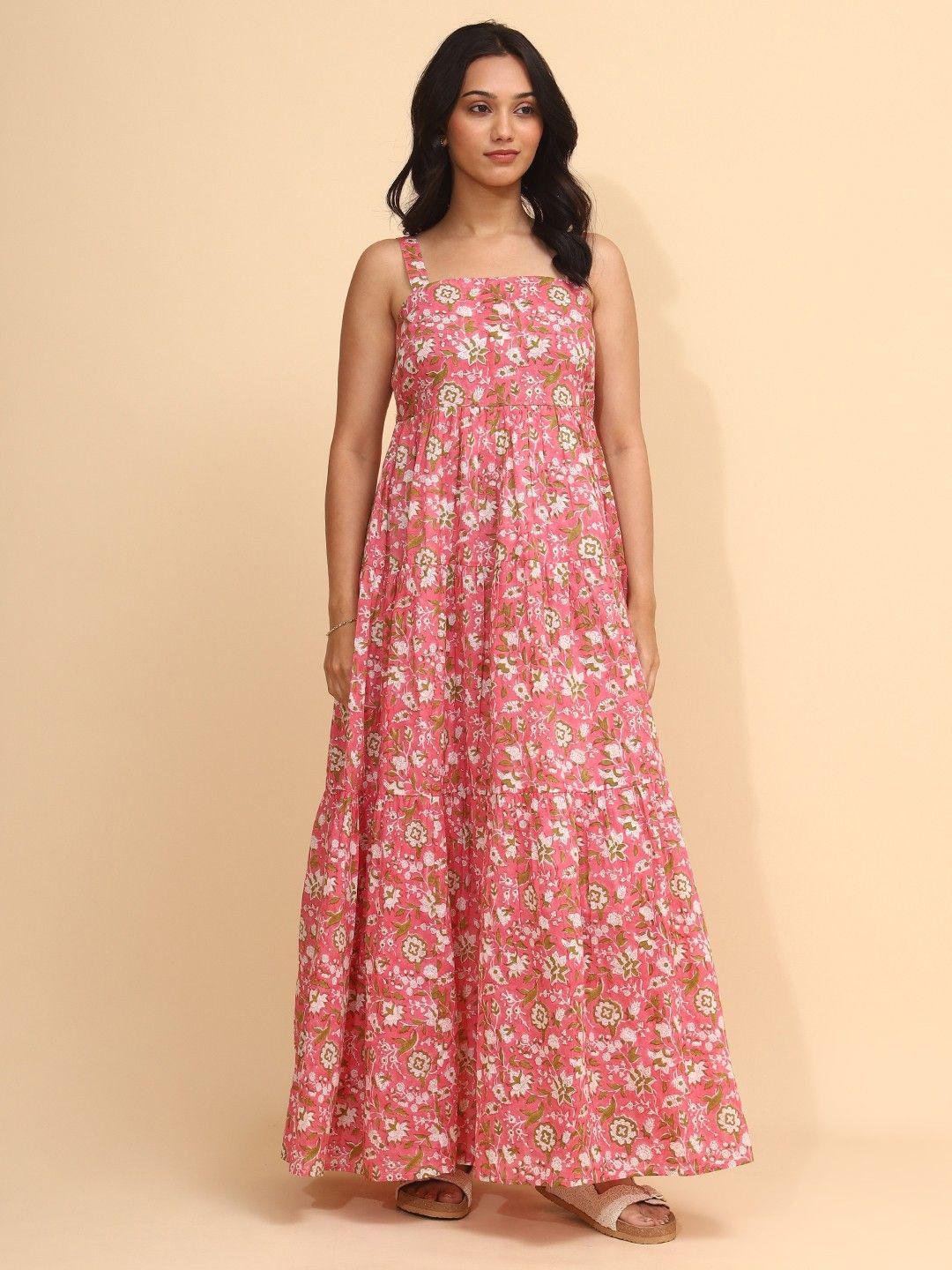 Buy YELLOW BLOOM Floral Print Maxi Dress - Dresses for Women