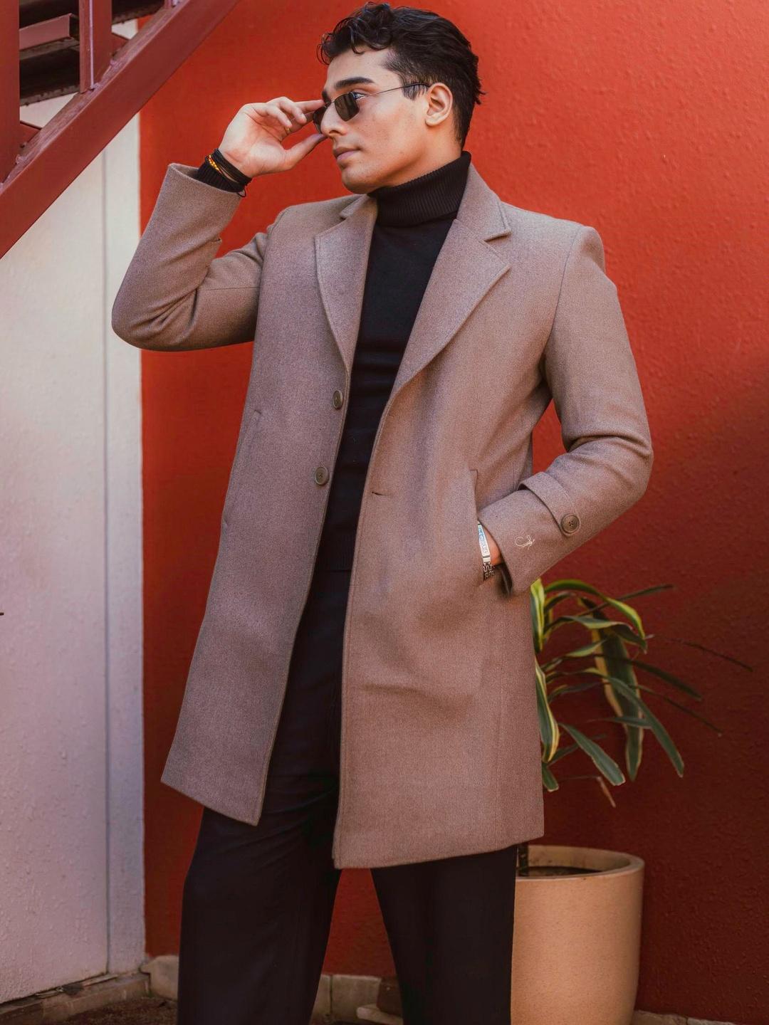 Buy JAVINISHKA Men Single-Breasted Notched Lapel Coats - Coats for