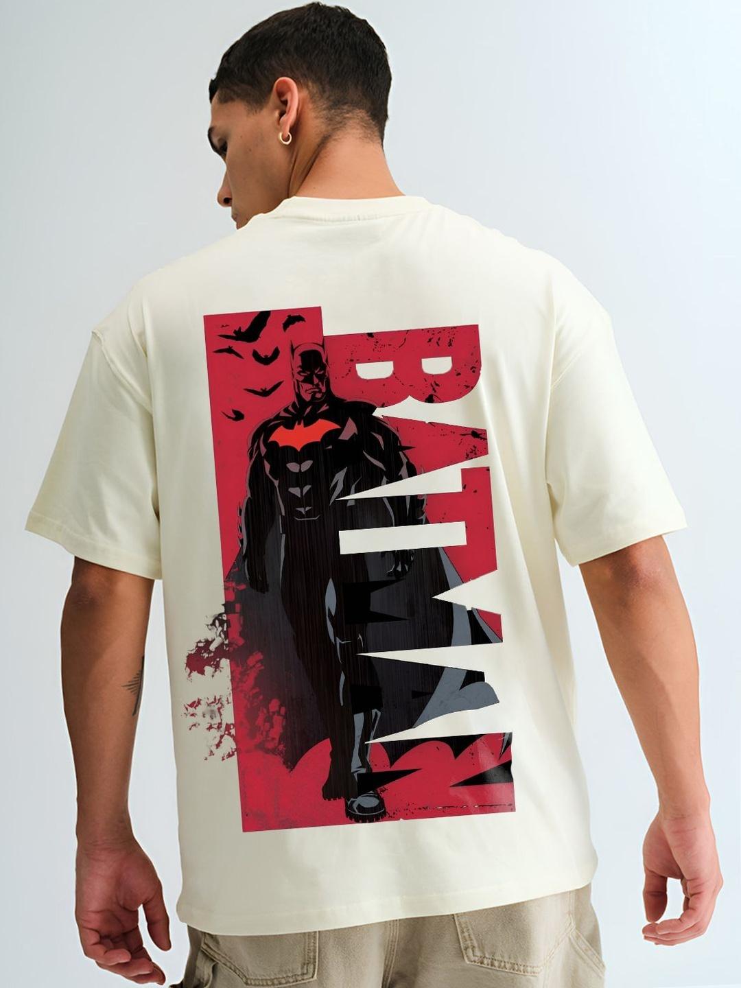 BDSQUARE Batman Printed Cotton Oversized T-shirt - Image 1