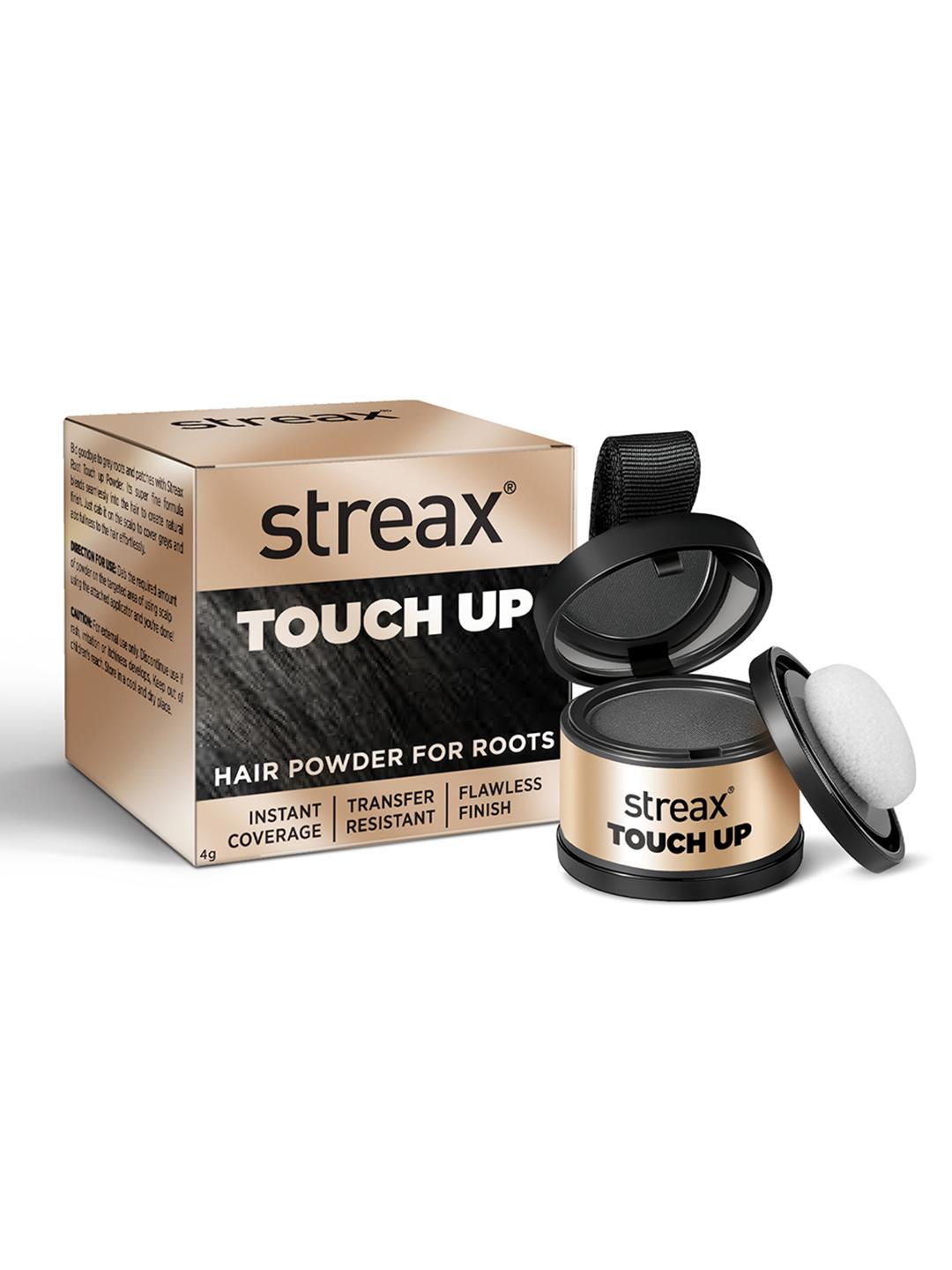 Streax Hair Root Touch Up Powder - Black - 4gm - Image 1