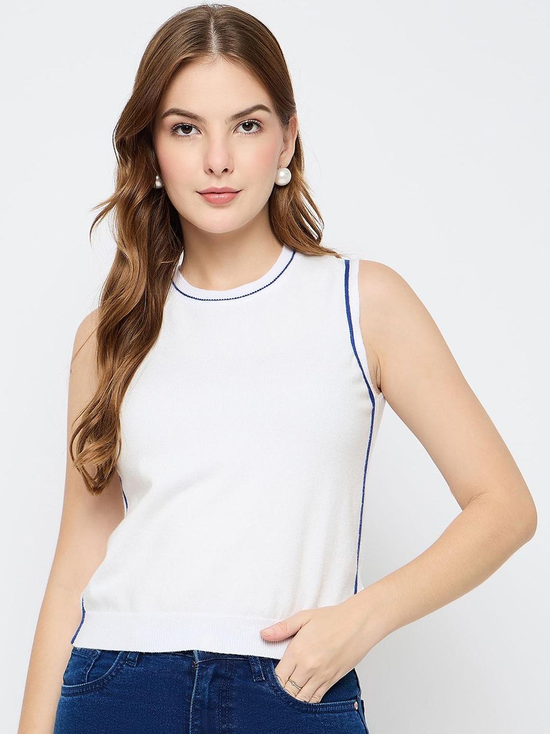トップス maderhn Buy Madame Striped Round Neck Fitted Style Tank Top - Tops for