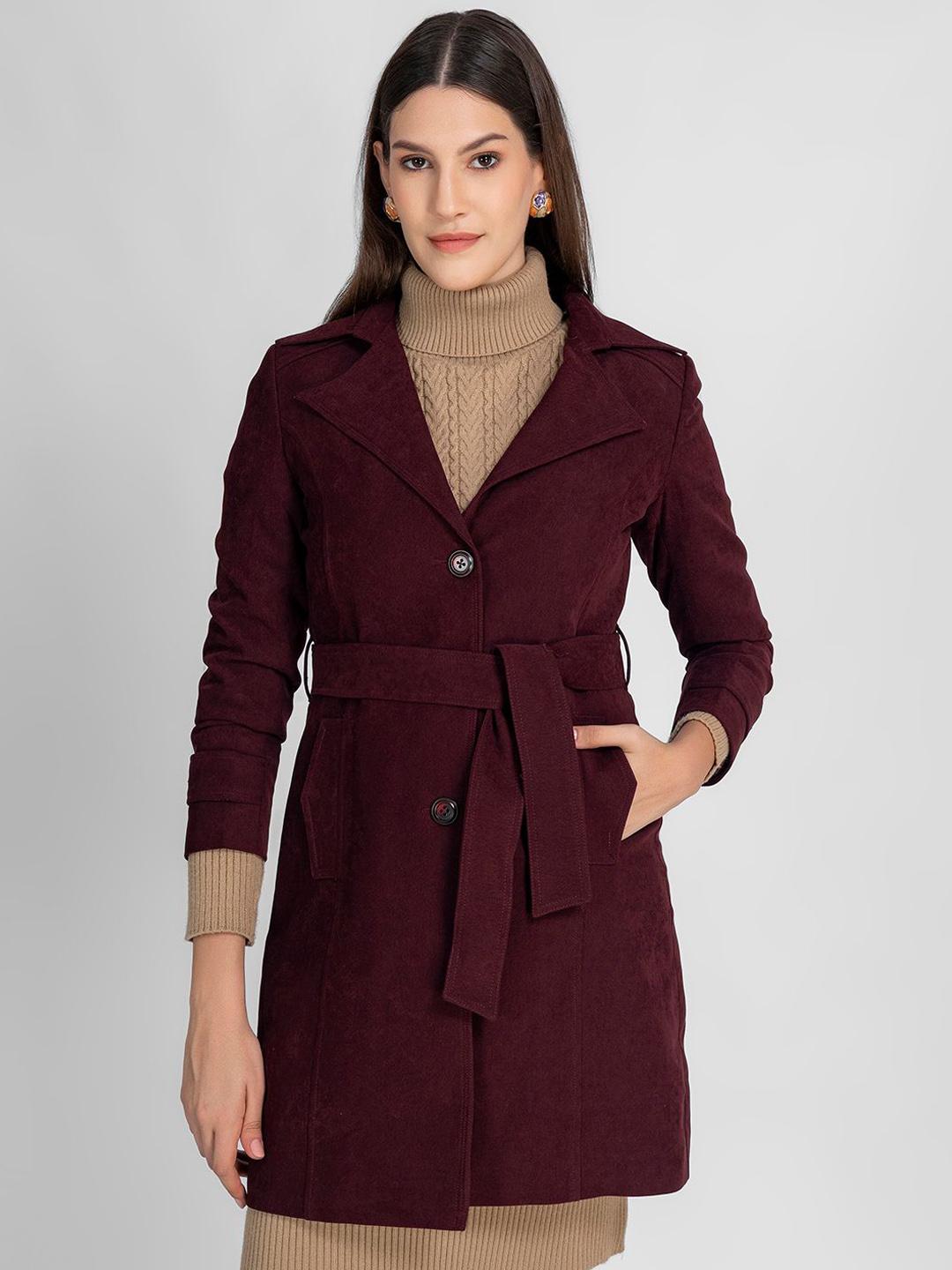 LEANN MOMENT Stand fall collar coat LEANN MOMENT Stand Collar Coat