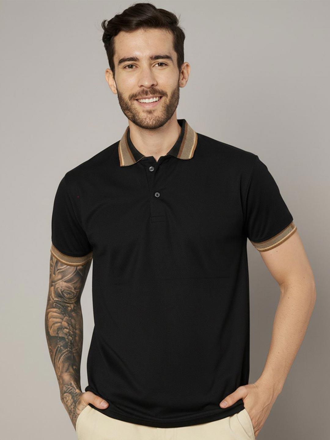 Leotude Polo Collar Cotton Regular Fit T-shirt - Image 1