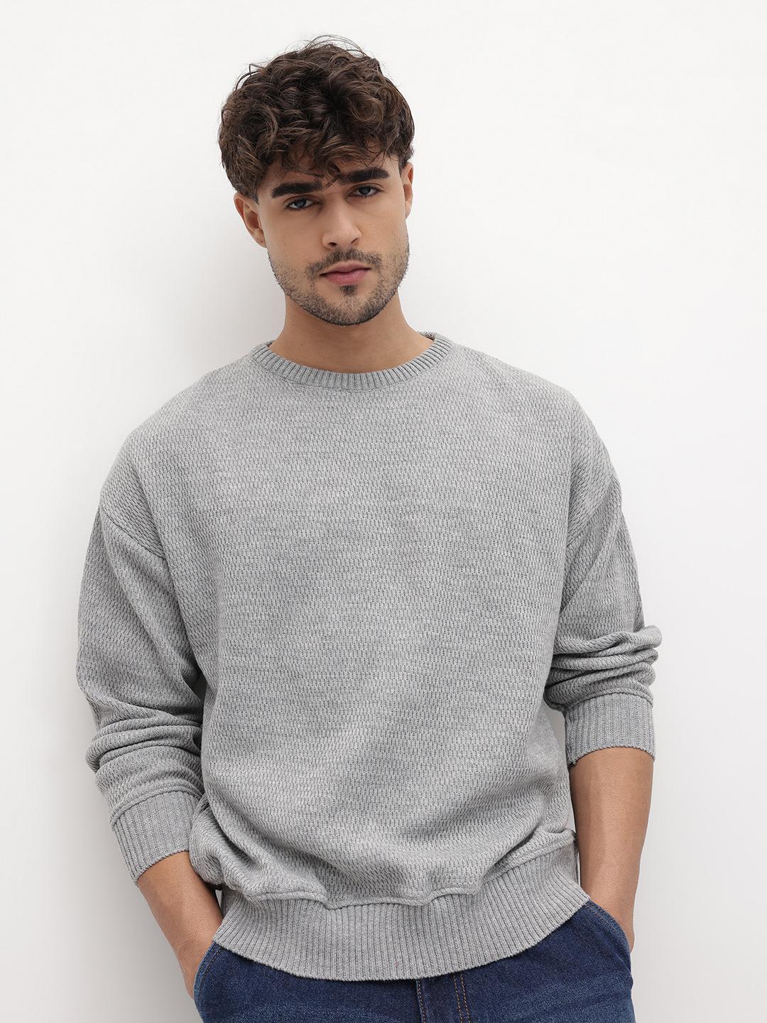 Roadster Geometric Round Neck Pullover - Image 1