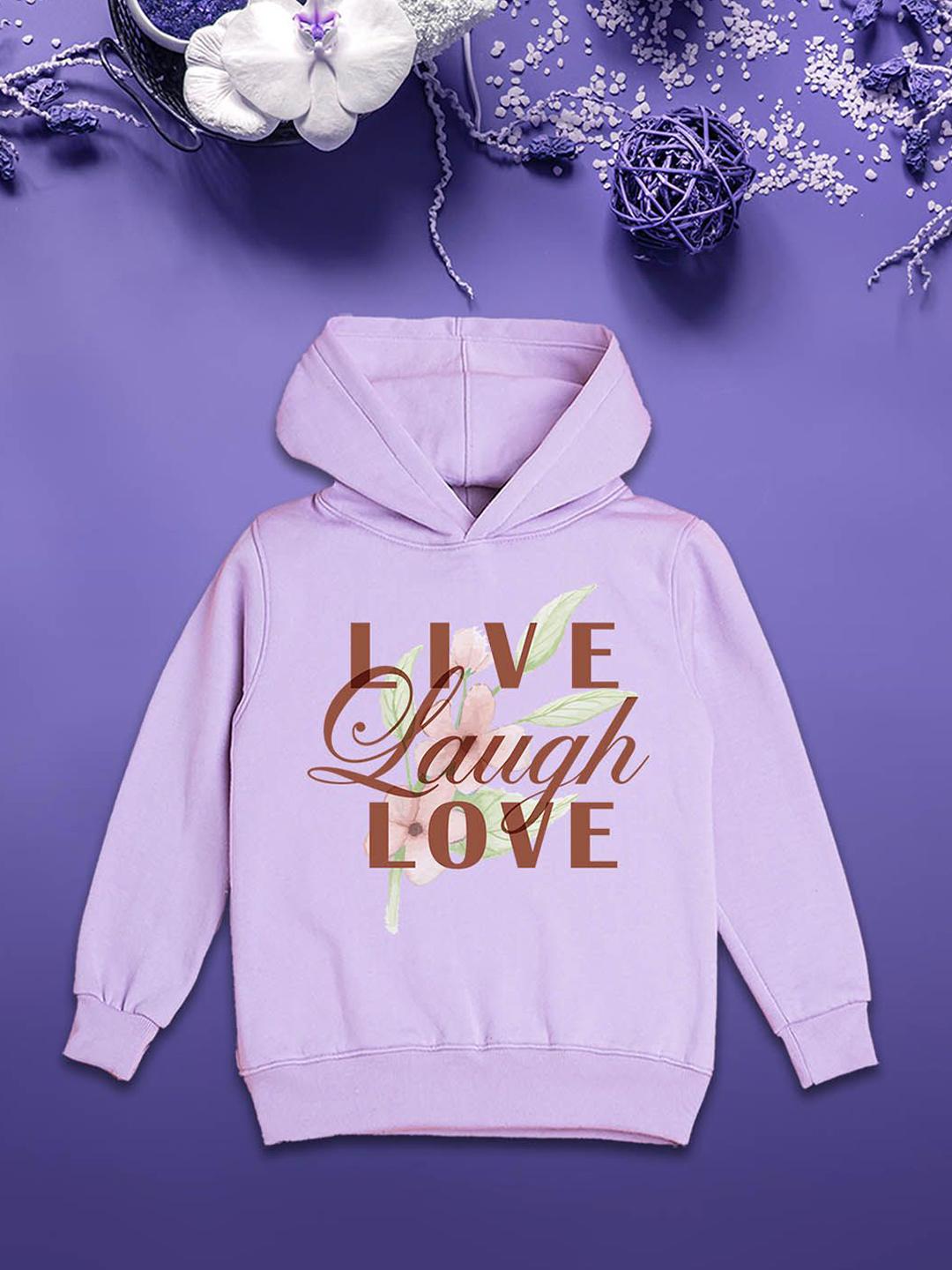 Buy NUSYL Girls Printed Hooded Long Sleeves Sweatshirt