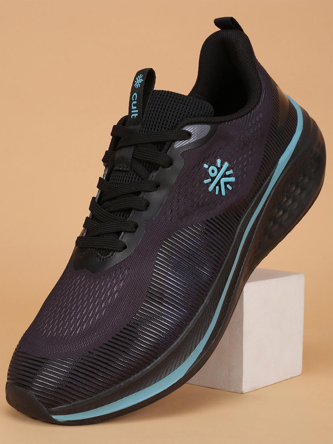 Buy CULT Men Typhon Running Shoes - Black & Turquoise - Sports