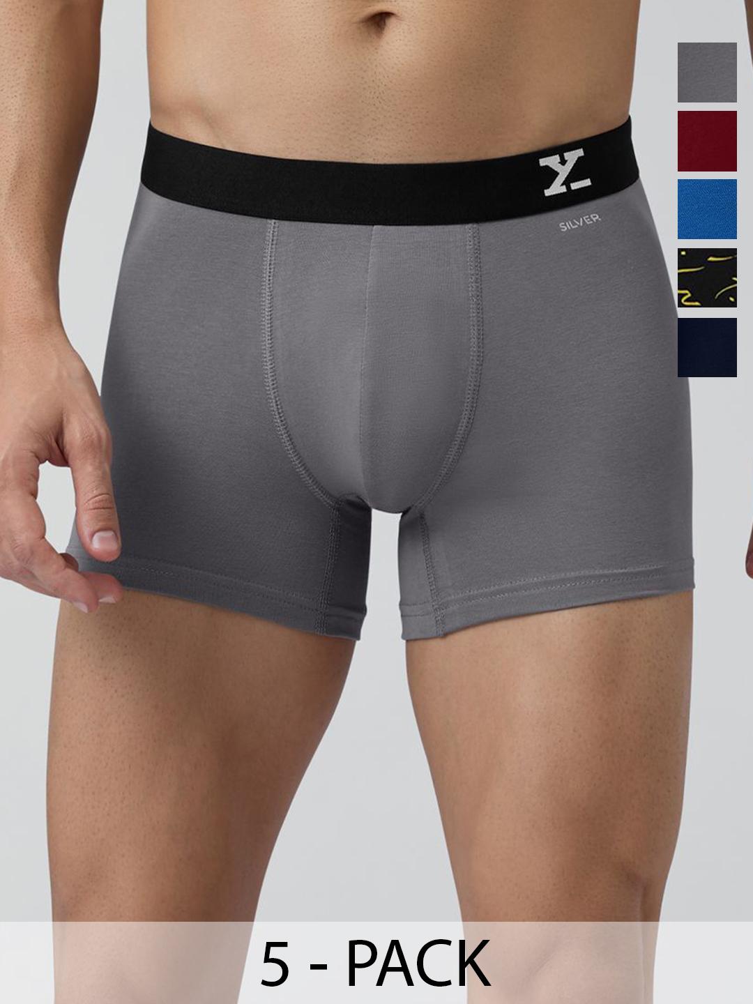 XYXX Men 5-Pack Super Combed Cotton Trunks Pack of 5