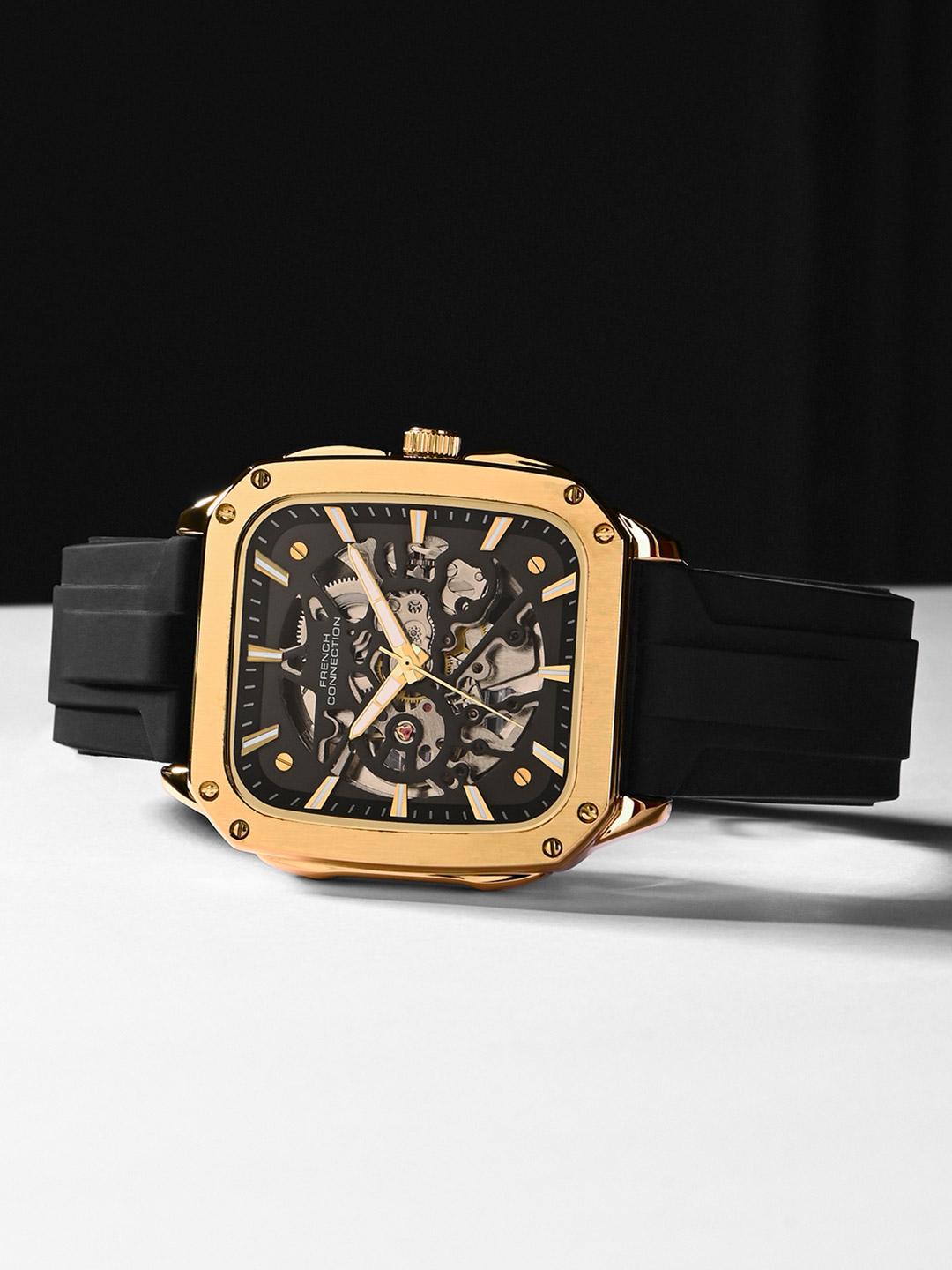 French Connection Siloflex Men's Skeleton Watch FCA18BL - Image 1