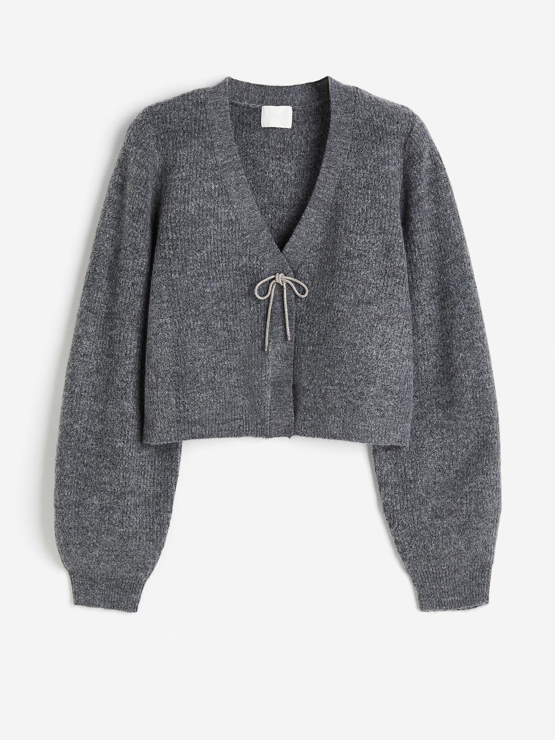 Buy H&M Women Rhinestone-Bow Cardigan - Sweaters for Women