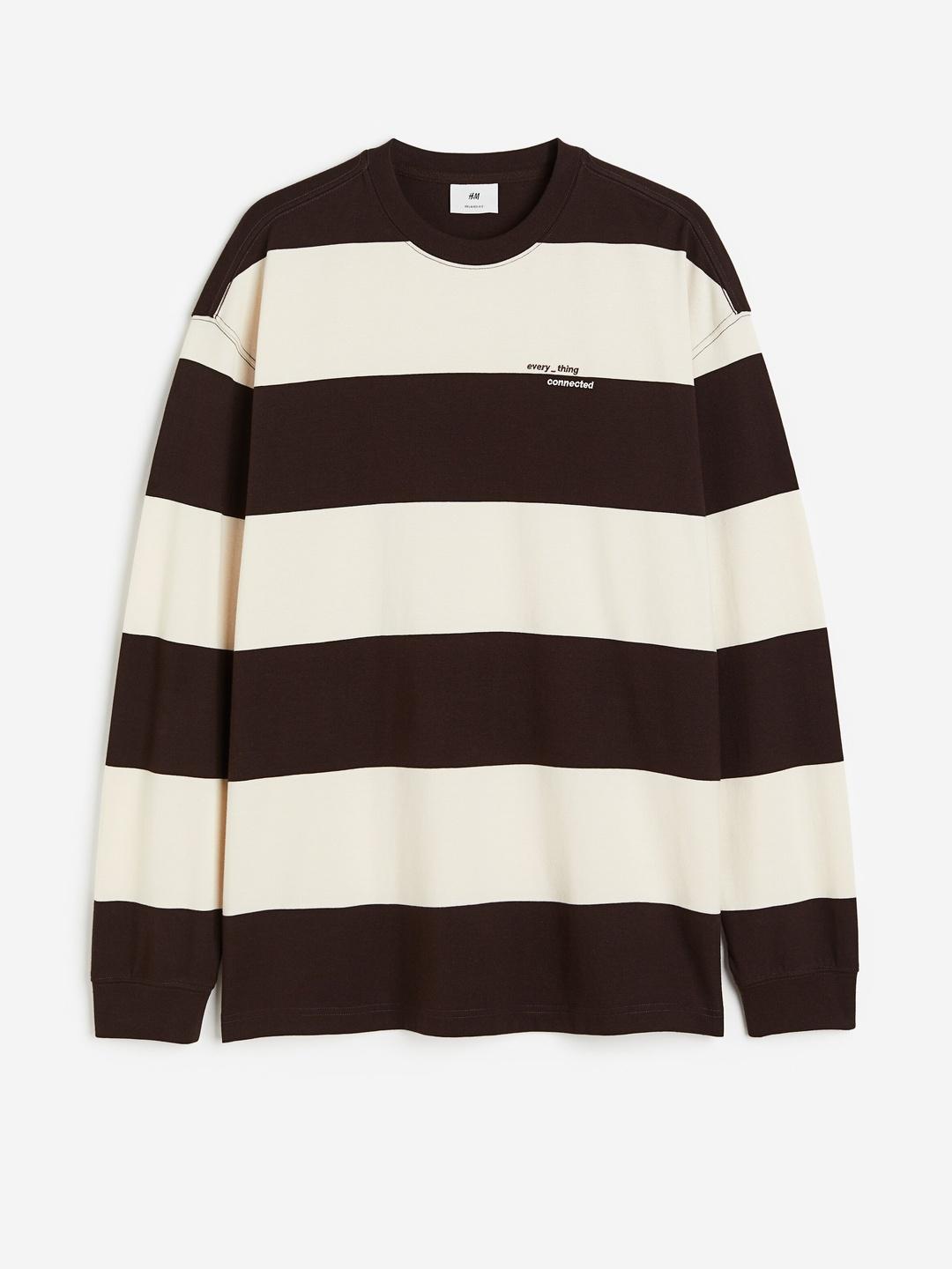 H&M Pure Cotton Relaxed-Fit Jersey Top - Image 1