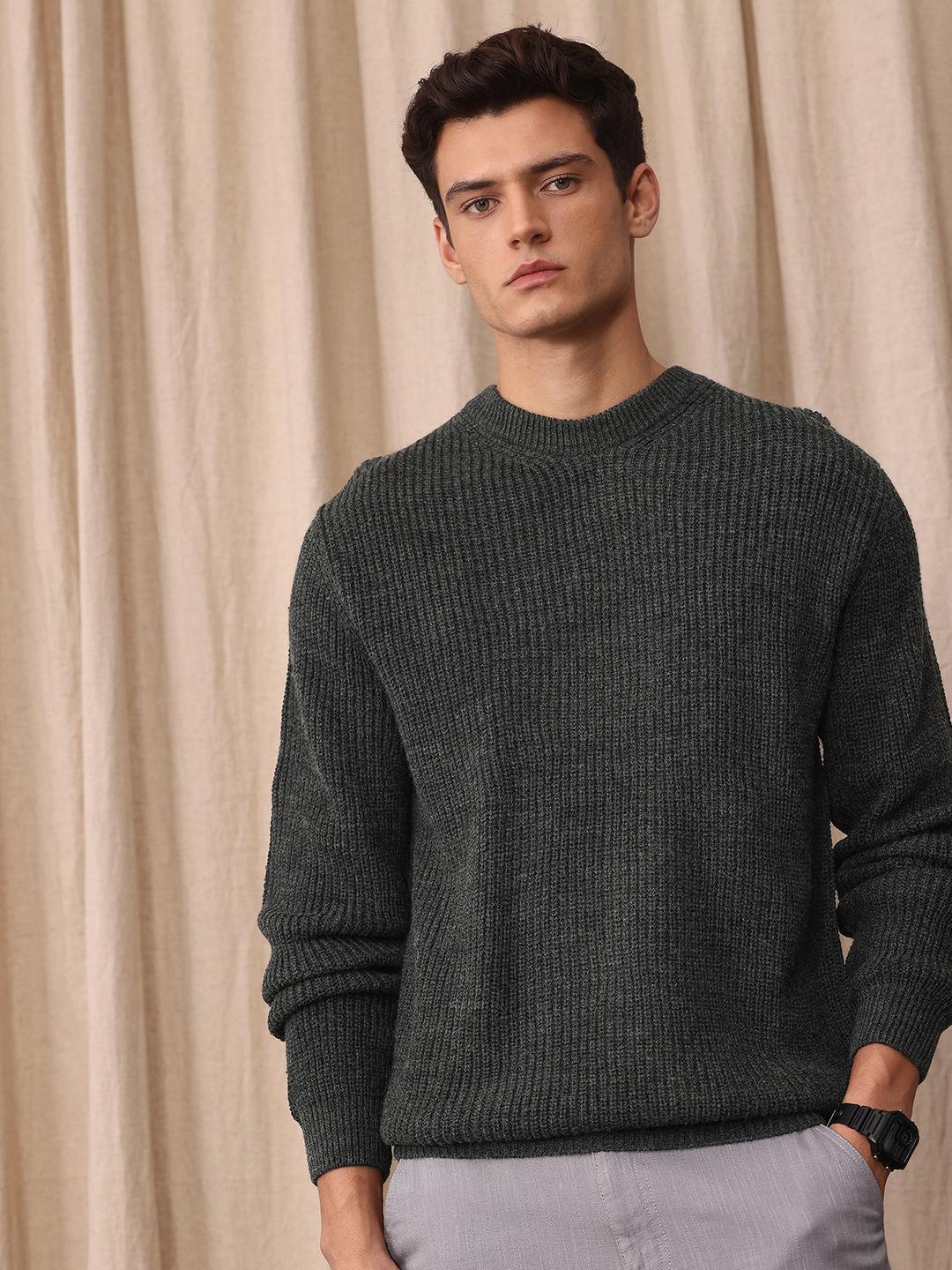 Mr Bowerbird Tailored Fit Chunky Ribbed Pullover Sweaters - Image 1